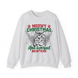 Christmas Cat Sweatshirt, Meowy Christmas Sweatshirt, Trendy Christmas Sweatshirt, Happy New Year, Funny Cat Sweatshirt, Meowy Sweatshirt