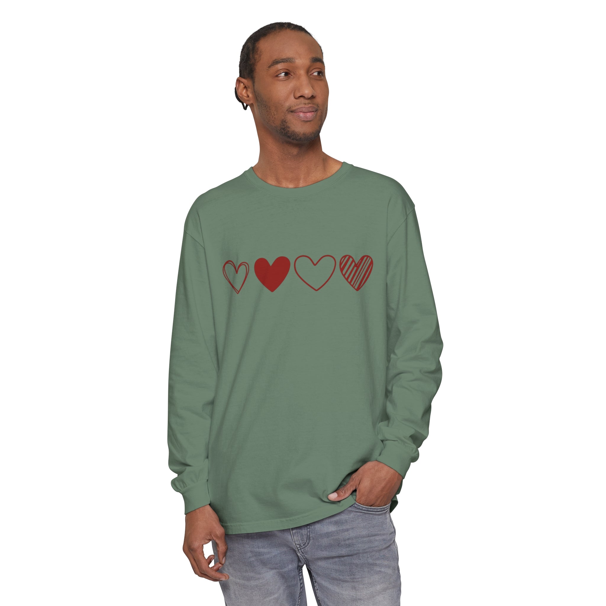 Heart Long Sleeve T-Shirt, Valentines Day Sweatshirt, Couple Gift Long Sleeve Shirt, Valentines Day Shirt, Heart Gift for Women, Valentine