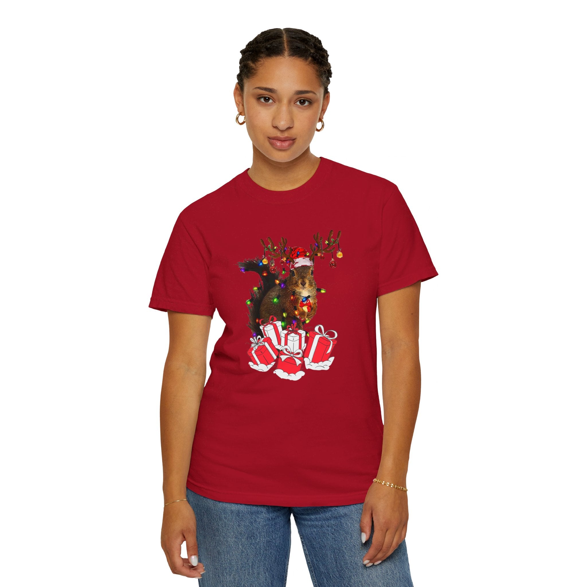 Christmas Squirrel Lights Shirt, Funny Christmas Tshirt, Christmas Shirt, Xmas Party Shirt, Christmas Gift Shirt, Cute Christmas Tshirt