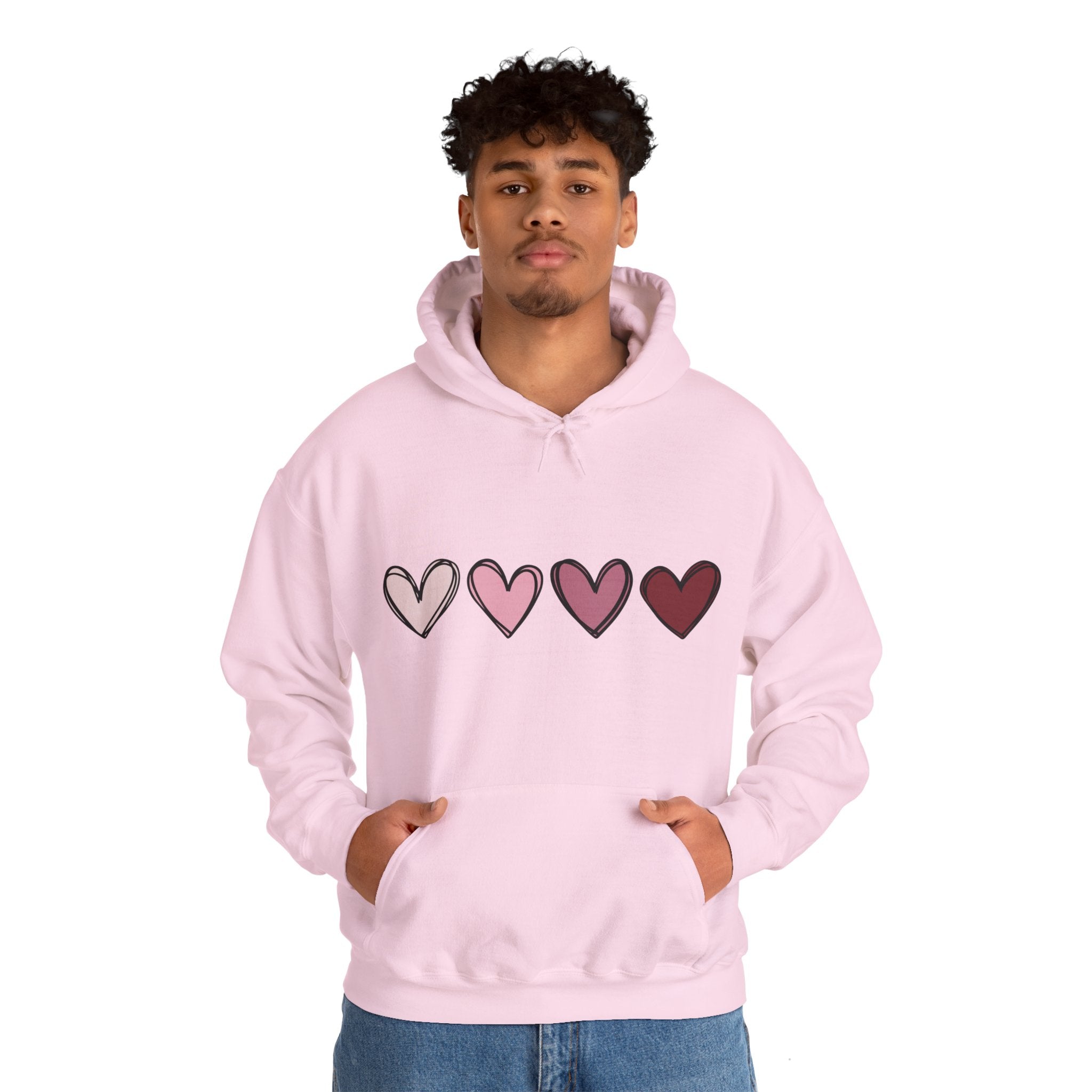 Valentine Double Heart Hoodie, Cute Valentine Hoodie, Valentine Sweatshirts, Vintage Valentine Hooded Sweatshirt, Valentine Pullover