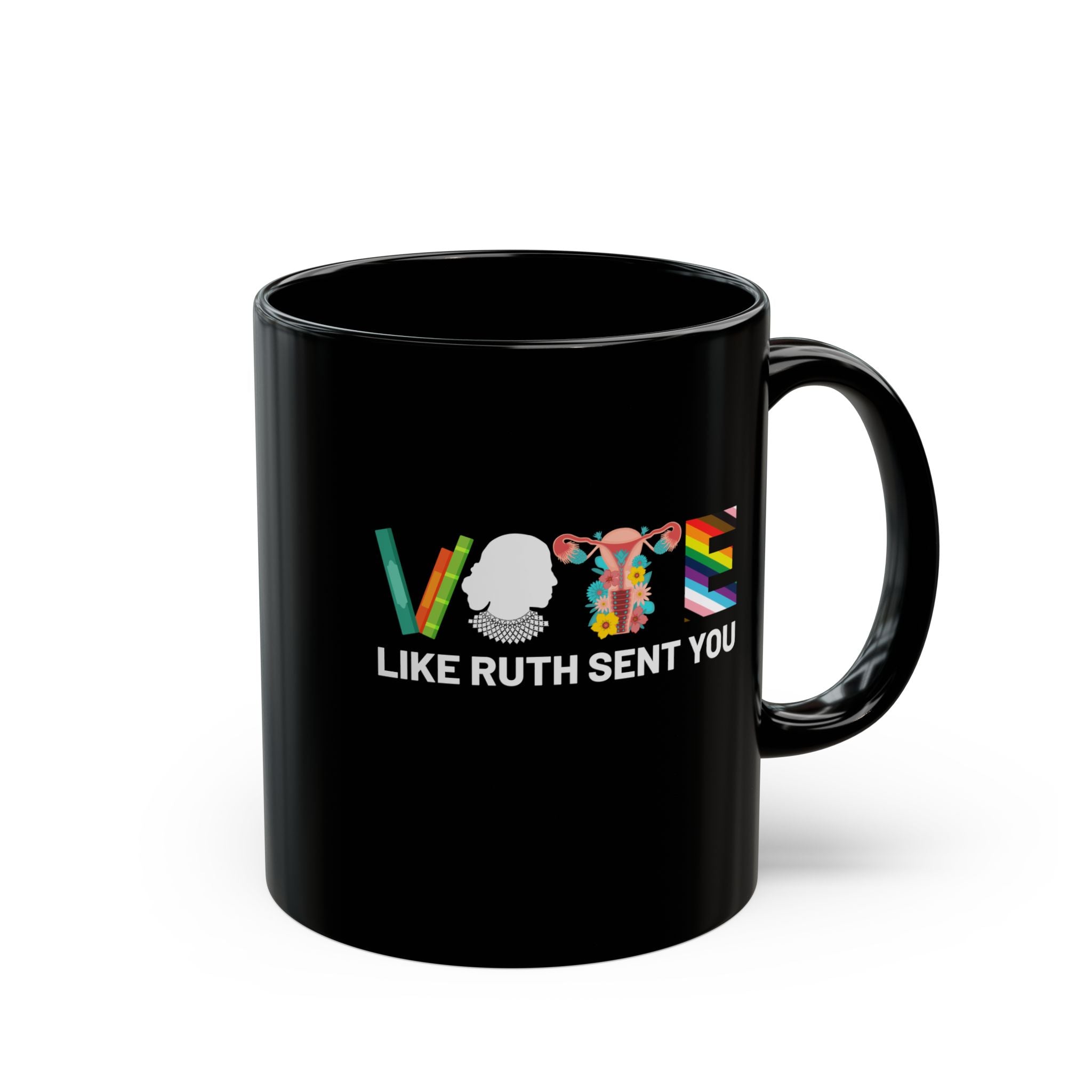 Vote like Ruth sent you Uterus Feminist Lgbt Retro Coffee Mug