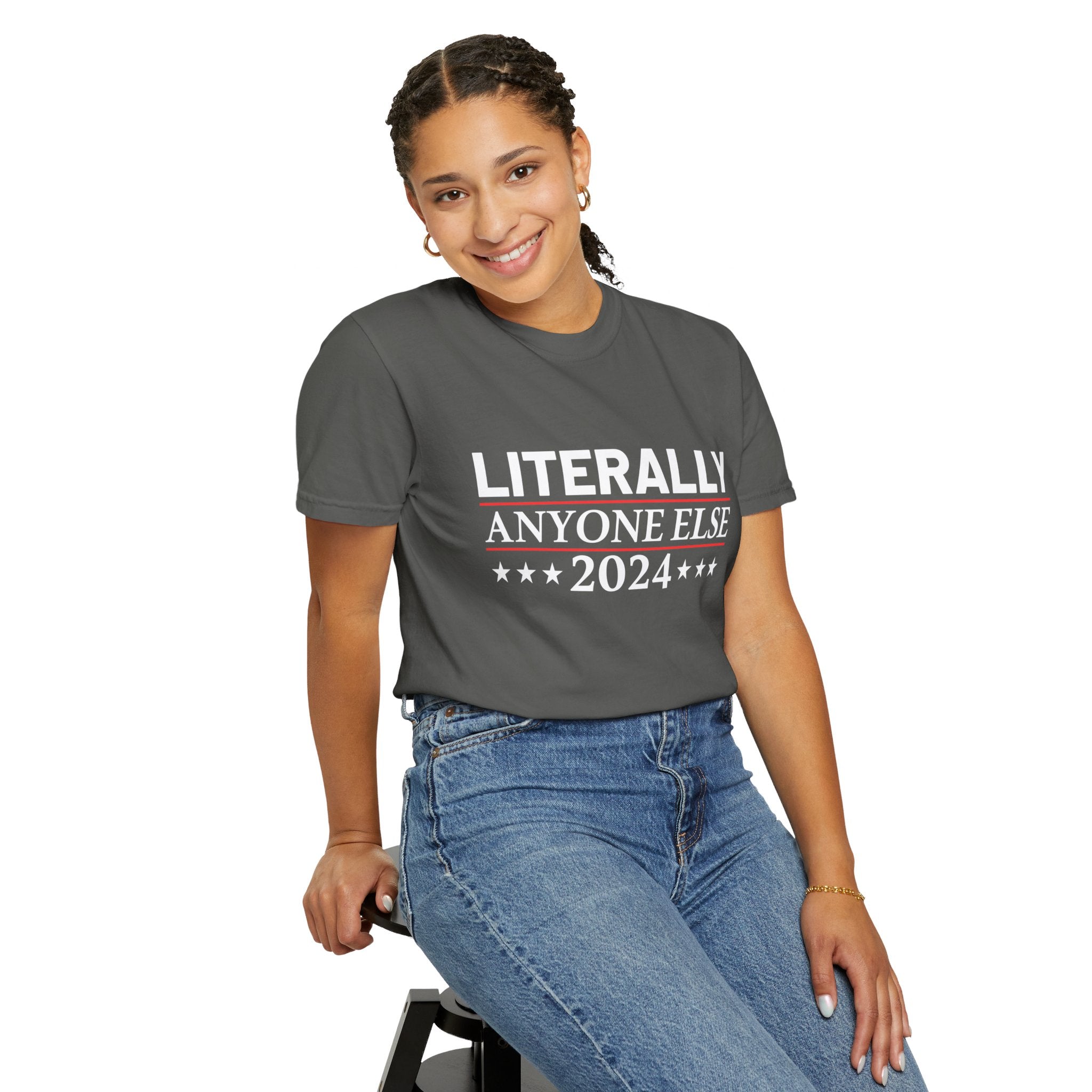 UNIDAZE Literally Anyone Else2024-Funny Political Shirt, Election 2024 Shirt, Funny Political Gifts, Republican Shirt, Anti Democrat Shirt, Patriot Shirt Printify 4th of July shirt 4th of July Shirts American Flag Shirt Anti Democrat Shirt Conservative Shirt Cotton Crew neck DTG election 2024 shirt Freedom Shirt Funny Election Men's Clothing Oversized Patriotic Shirt Political Shirts President Election Republican Shirt T-shirts TikTok Unisex vote 2024 shirt Women's Clothing