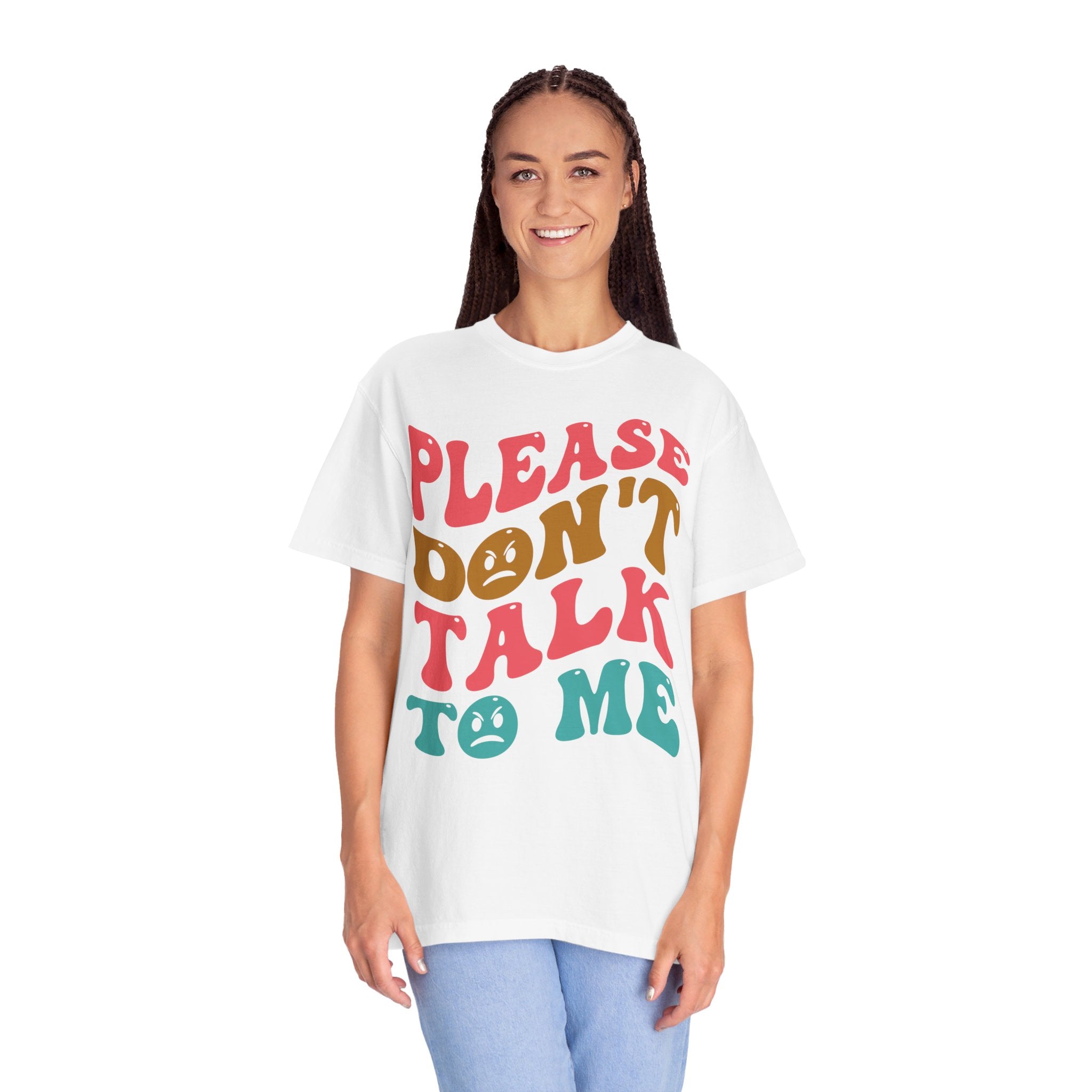 Please don't talk to me shirt, Funny introvert shirt, Words on back retro, Sarcastic introvert gift