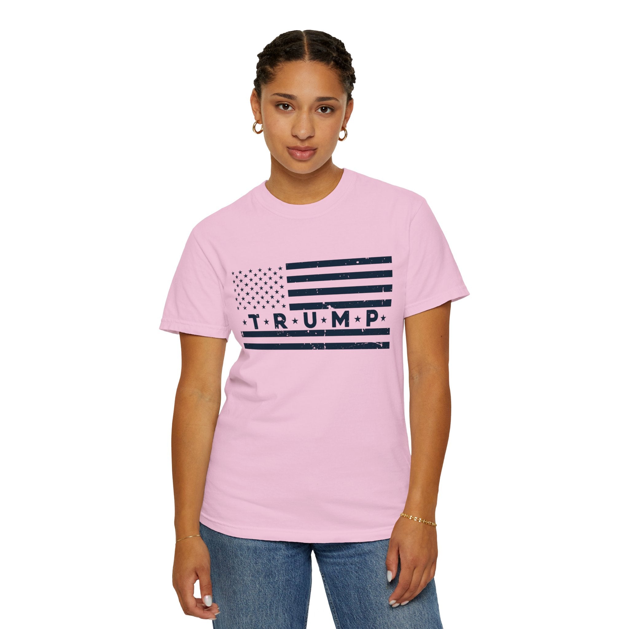 Trump Flag,Trump Flag Shirt,Donald Trump Shirt, Womens Trump Clothing, Republican T Shirts, Pro Trump Train MAGA Ladies Trump Tee