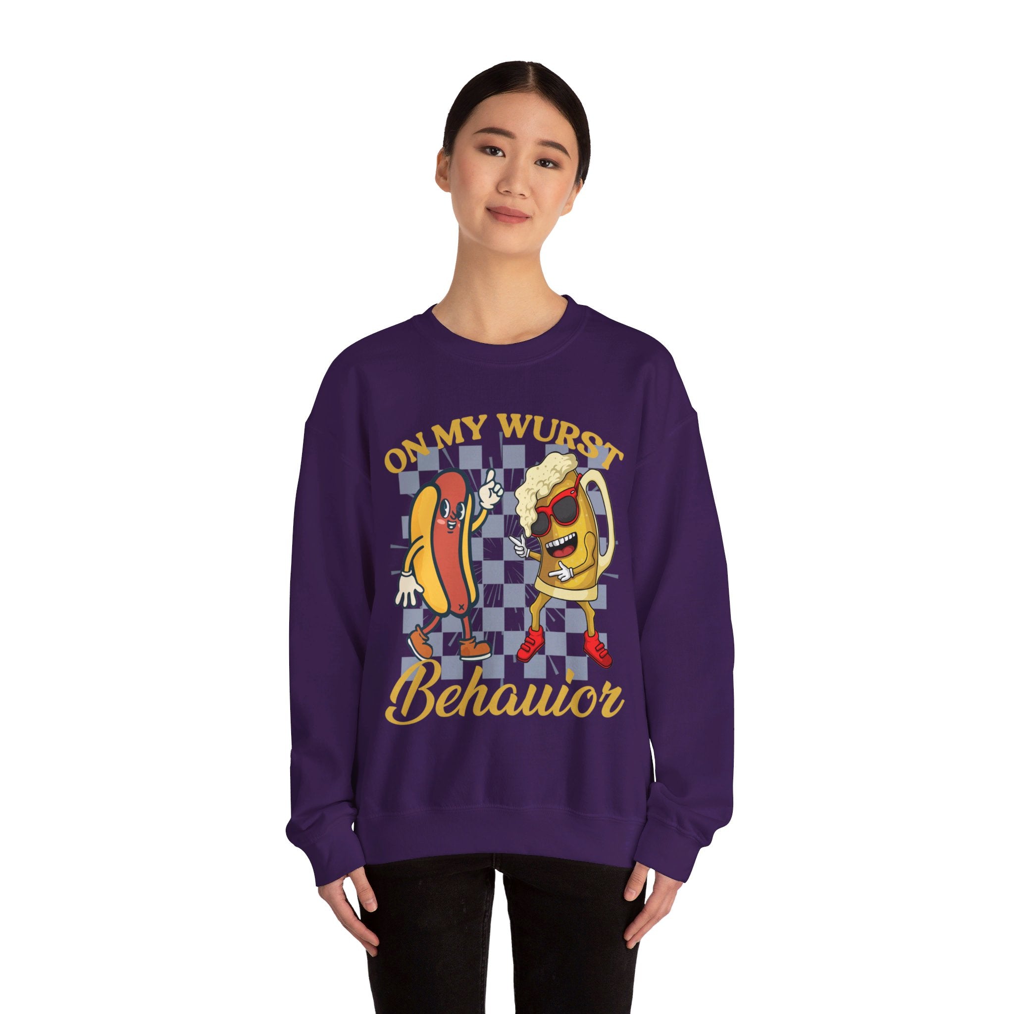 Funny Oktoberfest Sweatshirt, Wurst Behavior Schnitzel Faced Sweater, Group Drinking Shirts, Oktoberfest Shirts