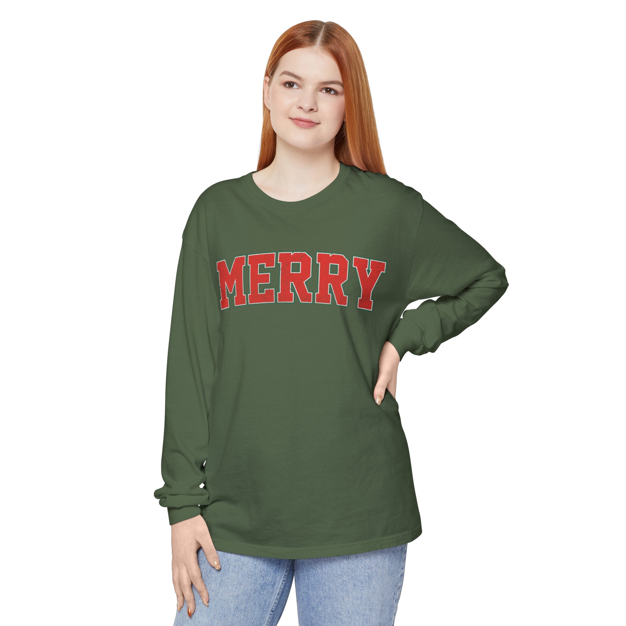 Long Sleeve Merry Shirt, Christmas Long Sleeve Shirt, Christmas Gift, Merry Christmas Tee, Merry Christmas Long Sleeve Shirt