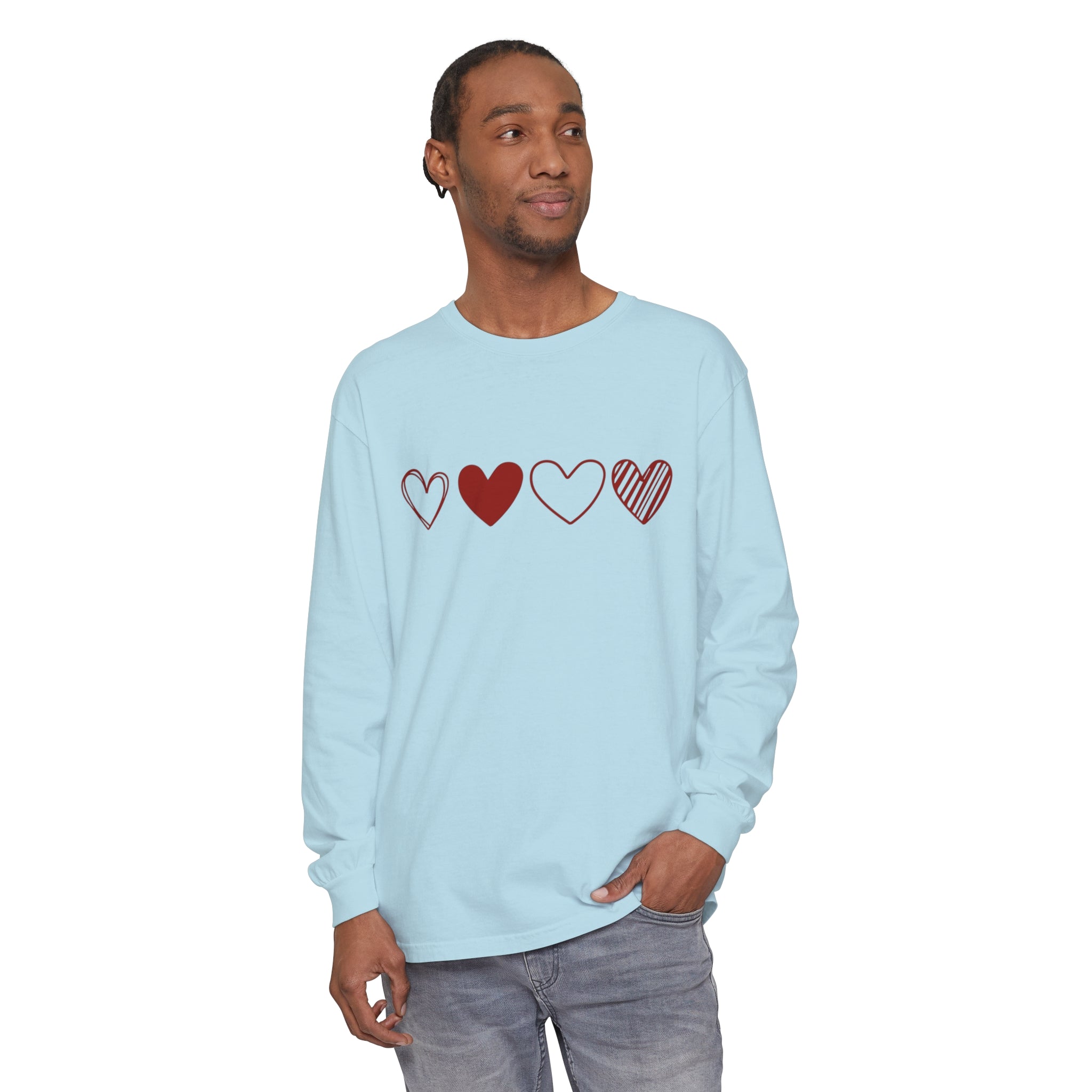 Heart Long Sleeve T-Shirt, Valentines Day Sweatshirt, Couple Gift Long Sleeve Shirt, Valentines Day Shirt, Heart Gift for Women, Valentine