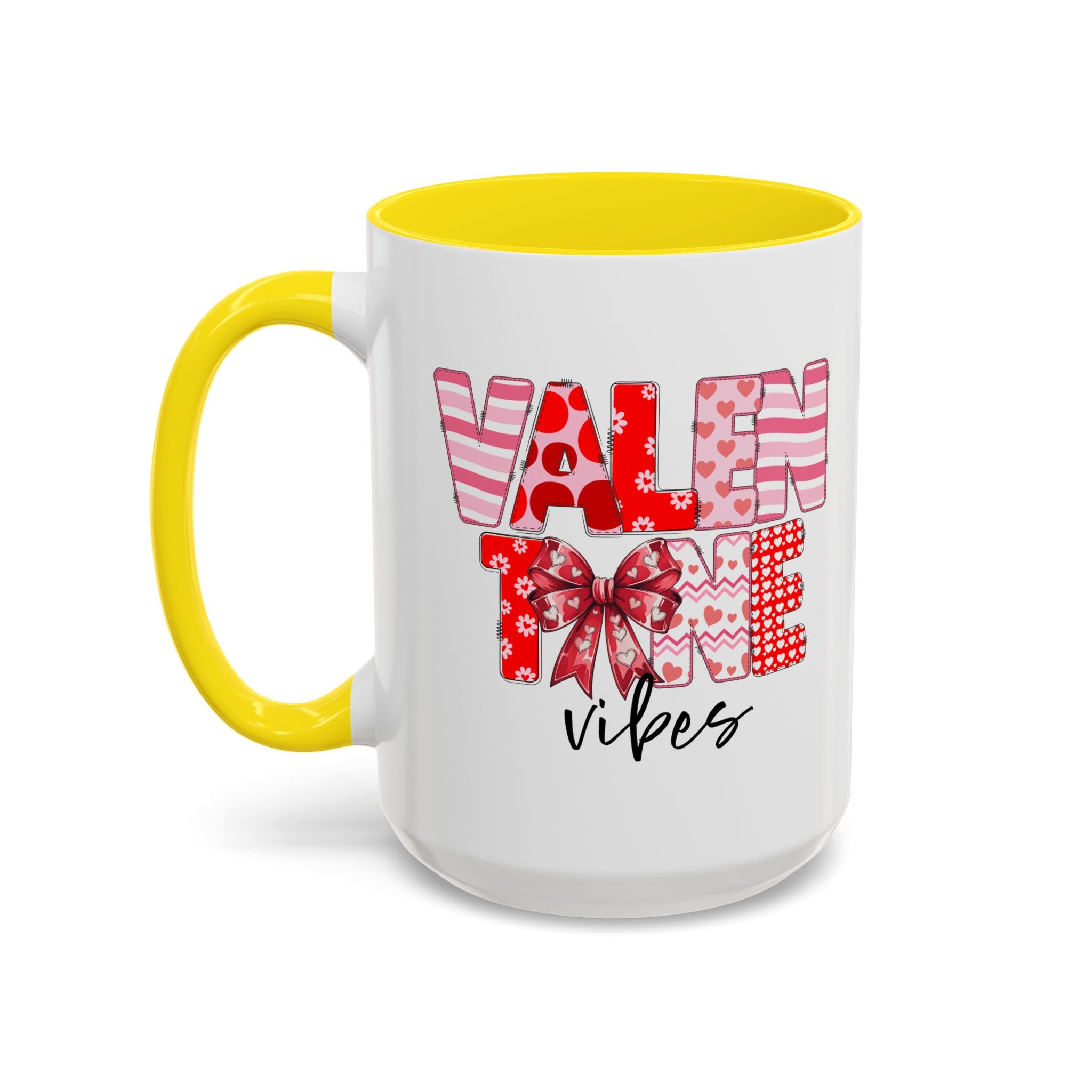 Valentine Vibes Coffee Mug, Coquette Valentine Vibes Mug, Brushstroke Valentine Coffee Cup, Gift For Her