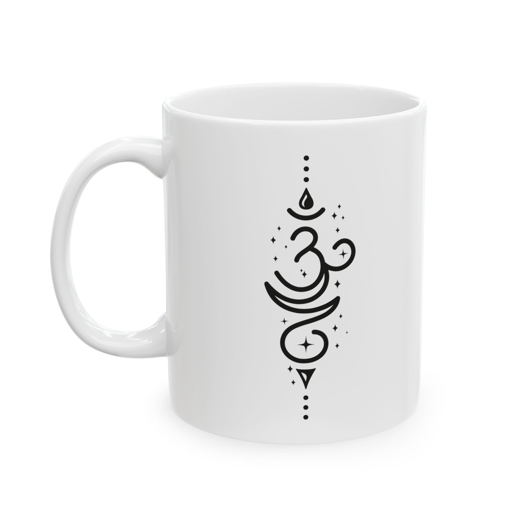 Om Coffee Mug, Breath Mug, Sanskrit Coffee Cup, Zen Mug, Yoga Mug, Yogi Gift