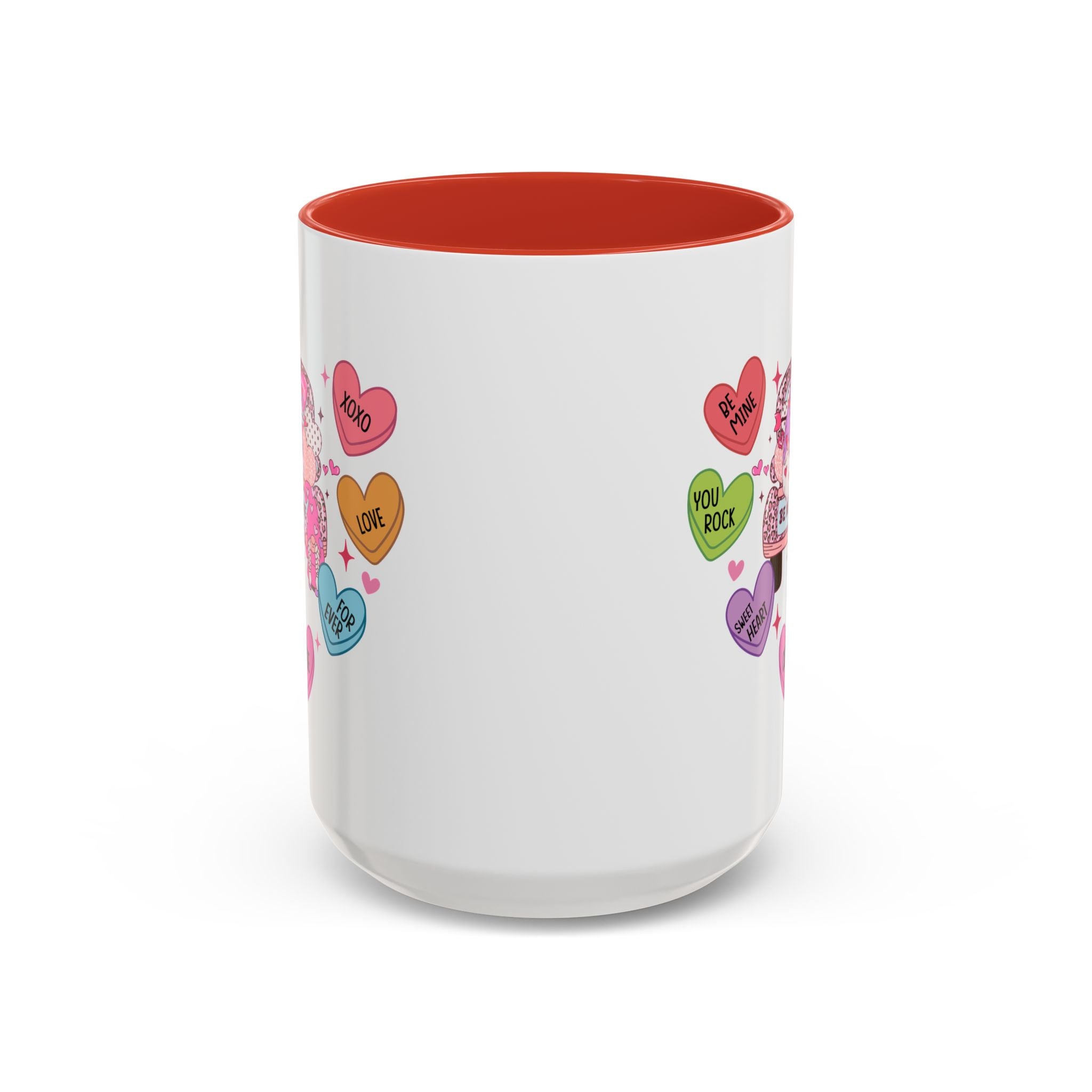 Candy Hearts Coffee Mug, Valentine's Conversation Hearts Mug, Valentines Day Coffee Mug, 15 oz 11 oz Mug, Pink Hearts Coffee Mug, Valentines Kitchen, Gift for Her