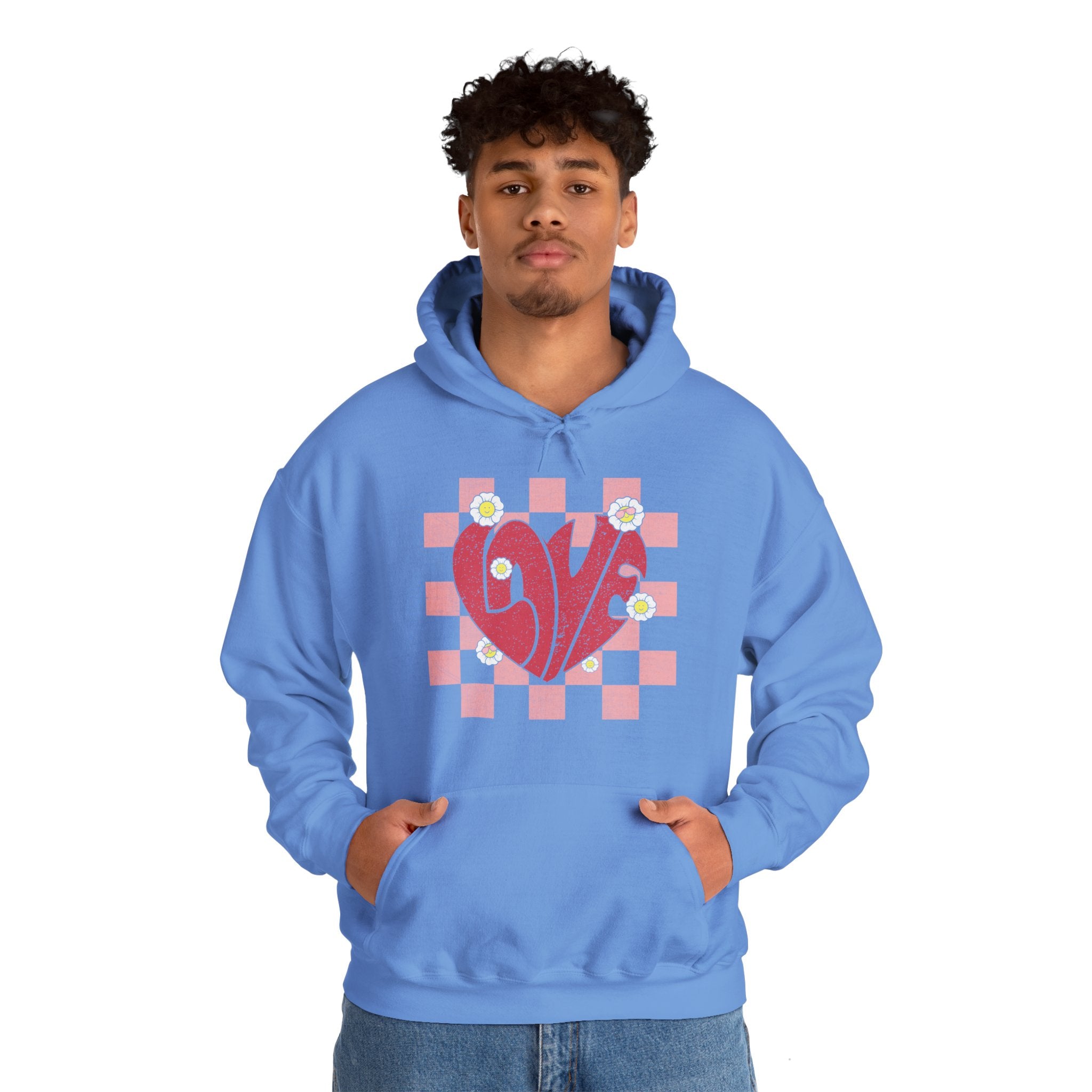 Valentine Heart Hoodie, Retro Love Hoodie, Love Shirt, Xoxo Shirt, Valentines Day Gift, Checker heart Hoodie, Heart Love Shirt