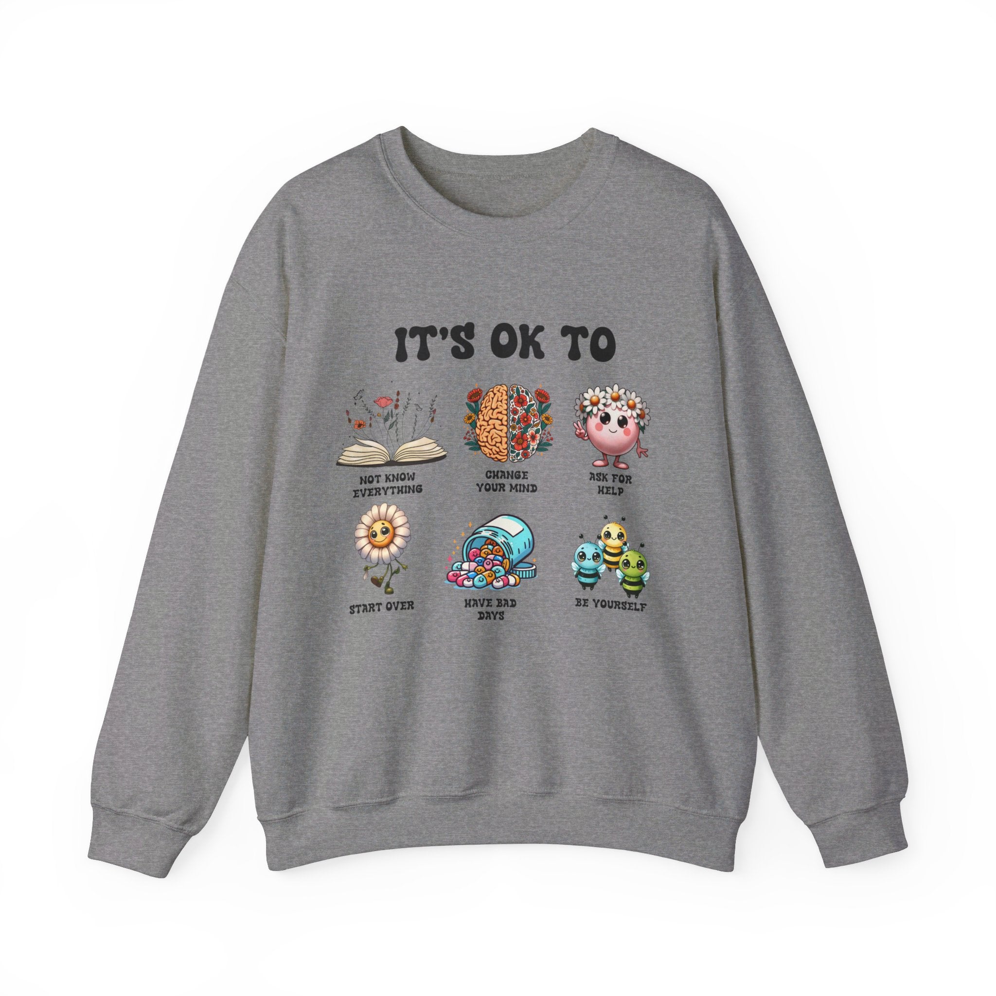 Teacher Sweatshirt, Mental Health its ok to be yourself, School Counselor, Positive affirmations, Therapist SPED Teacher SLP saying Hoodie