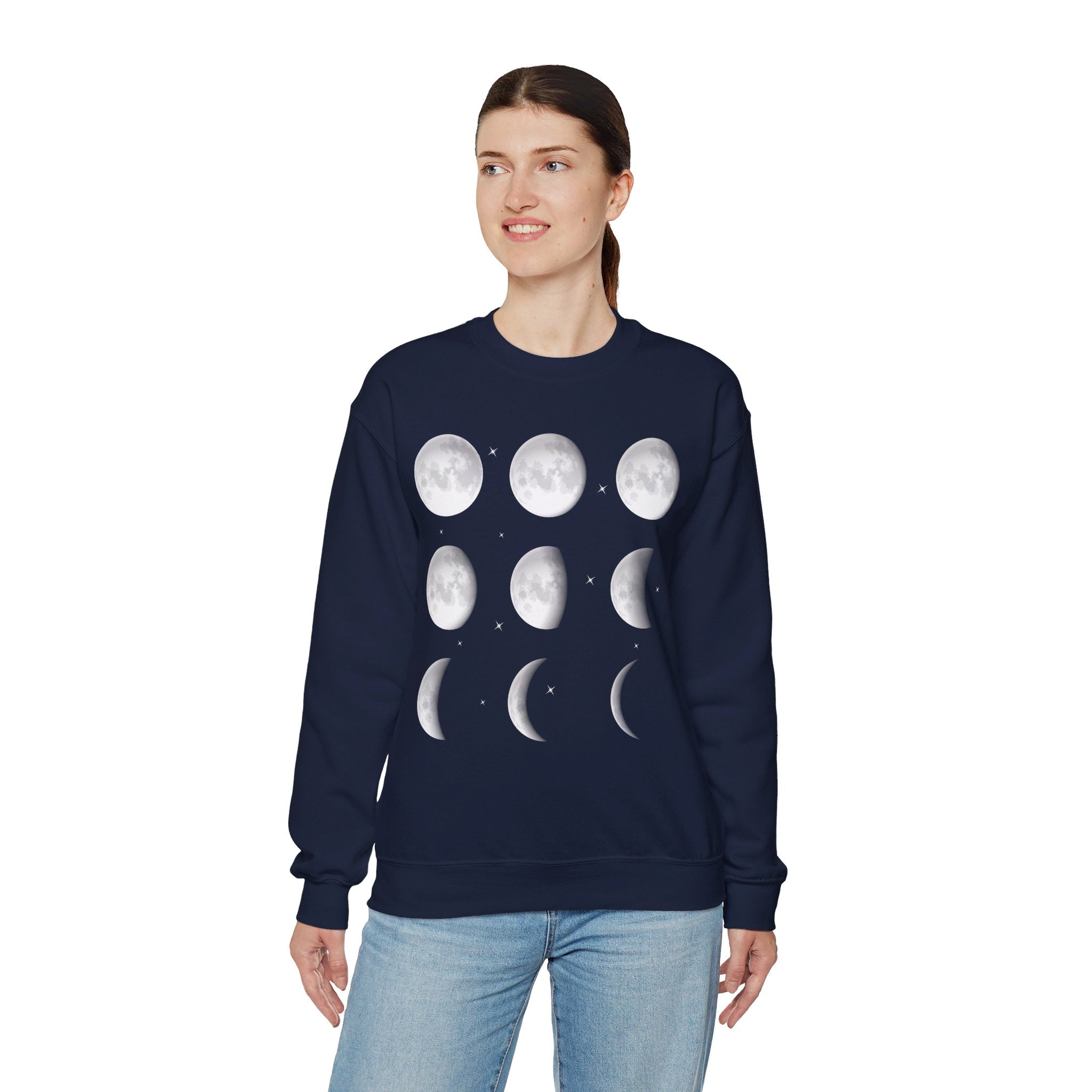 Moon Phase Sweatshirt, Celestial Shirt, Astrology Shirt, Spiritual Shirt, Aesthetic Shirt, Moon Sweatshirt, Mystical Shirt, Astronomy Shirt, Retro Tee