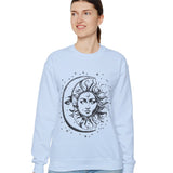 Sun and Moon Sweatshirt, Celestial Crewneck, Boho Sun and Moon Shirt, Hippie Hoodie, Retro Shirt, Vintage Style