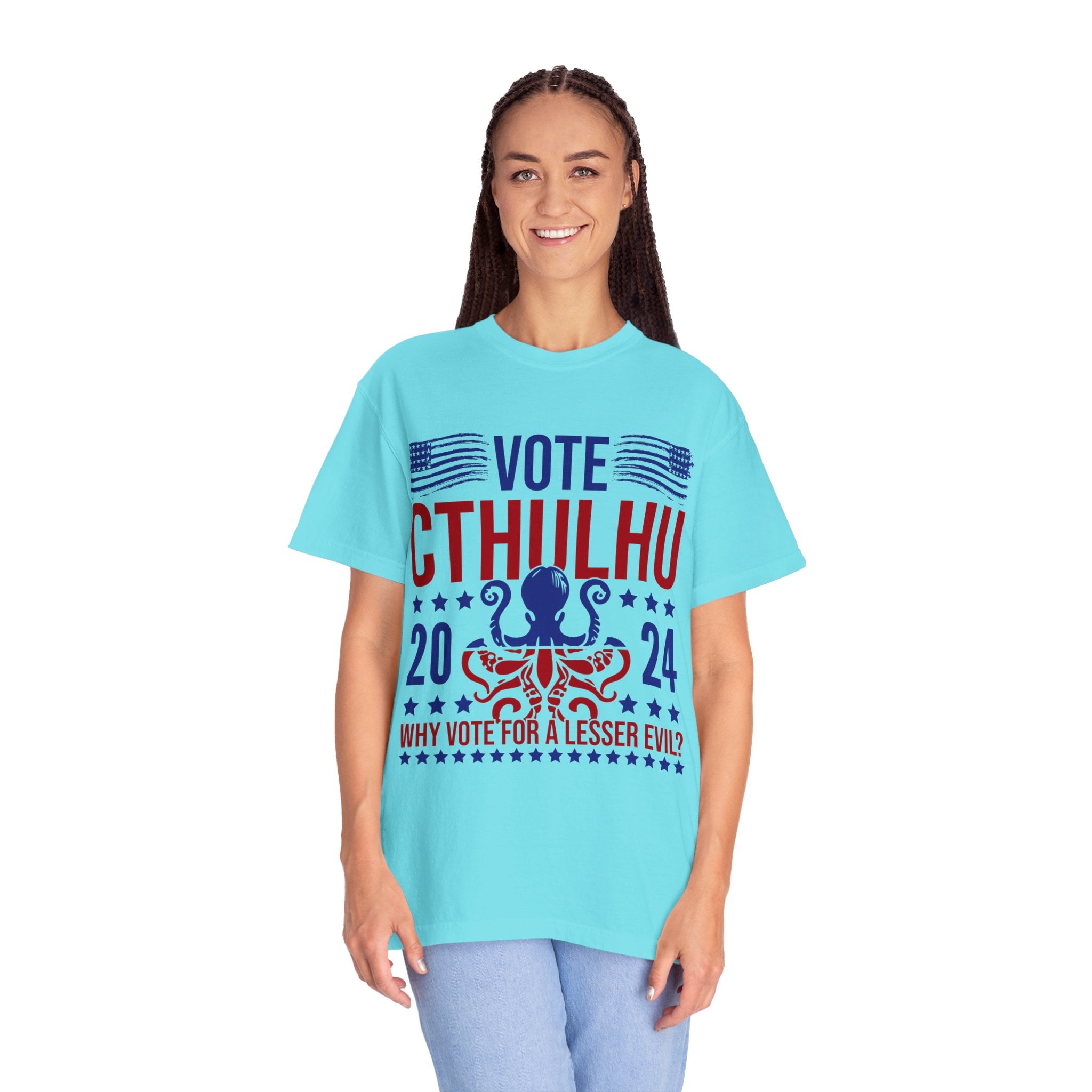 UNIDAZE Vote Cthulhu Shirt, Funny Political Satire Shirt, Funny 2024 Election Shirt, Greater Evil Shirt, Lovecraftian Gift, Horror Lovers Printify Cotton Crew neck cthulhu cthulhu gift cthulhu shirt DTG election funny 2024 election funny election shirt greater evil horror lover lovecraft lovecraftian gift Men's Clothing Oversized politcal satire T-shirts TikTok Unisex vote cthulhu shirt Women's Clothing