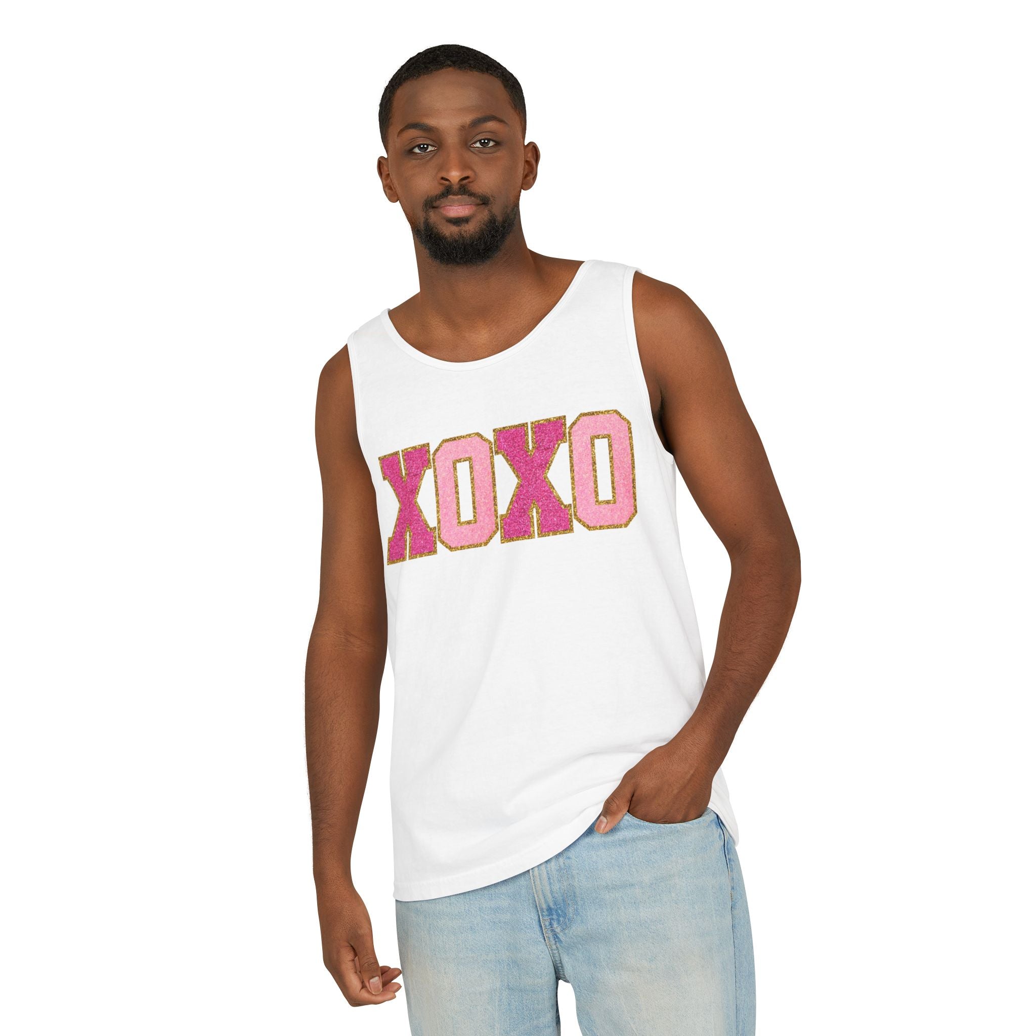 Xoxo Heart Tank Top, Gift for Valentines, Cute Heart, Unisex Tank Top, Womens Fitness Top