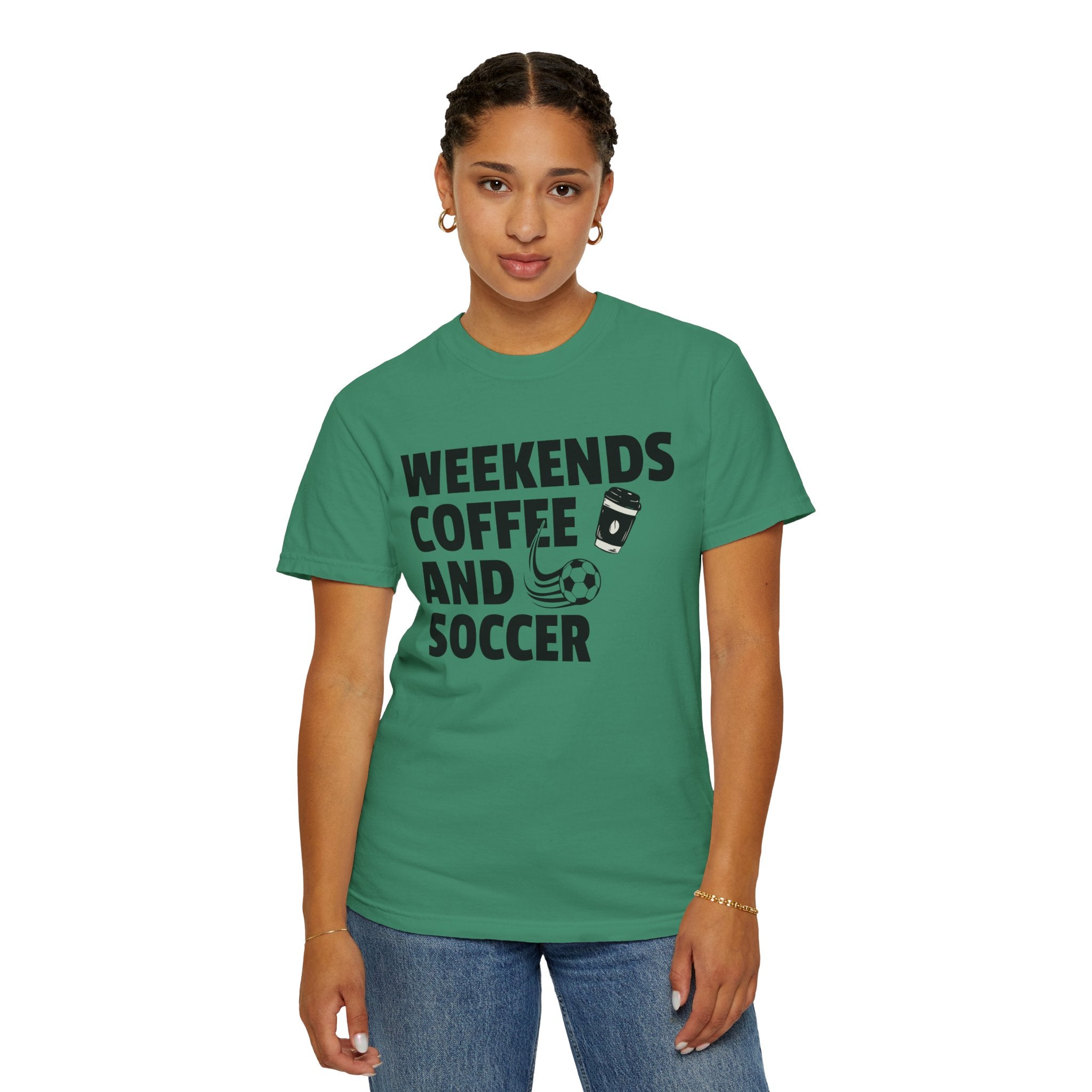 Weekends Coffee and Soccer Shirt For Soccer Lover, Sports Mom Tshirt For Mothers Day, Soccer Gift For Her, Game Day Gift Tee, Coffee T-Shirt