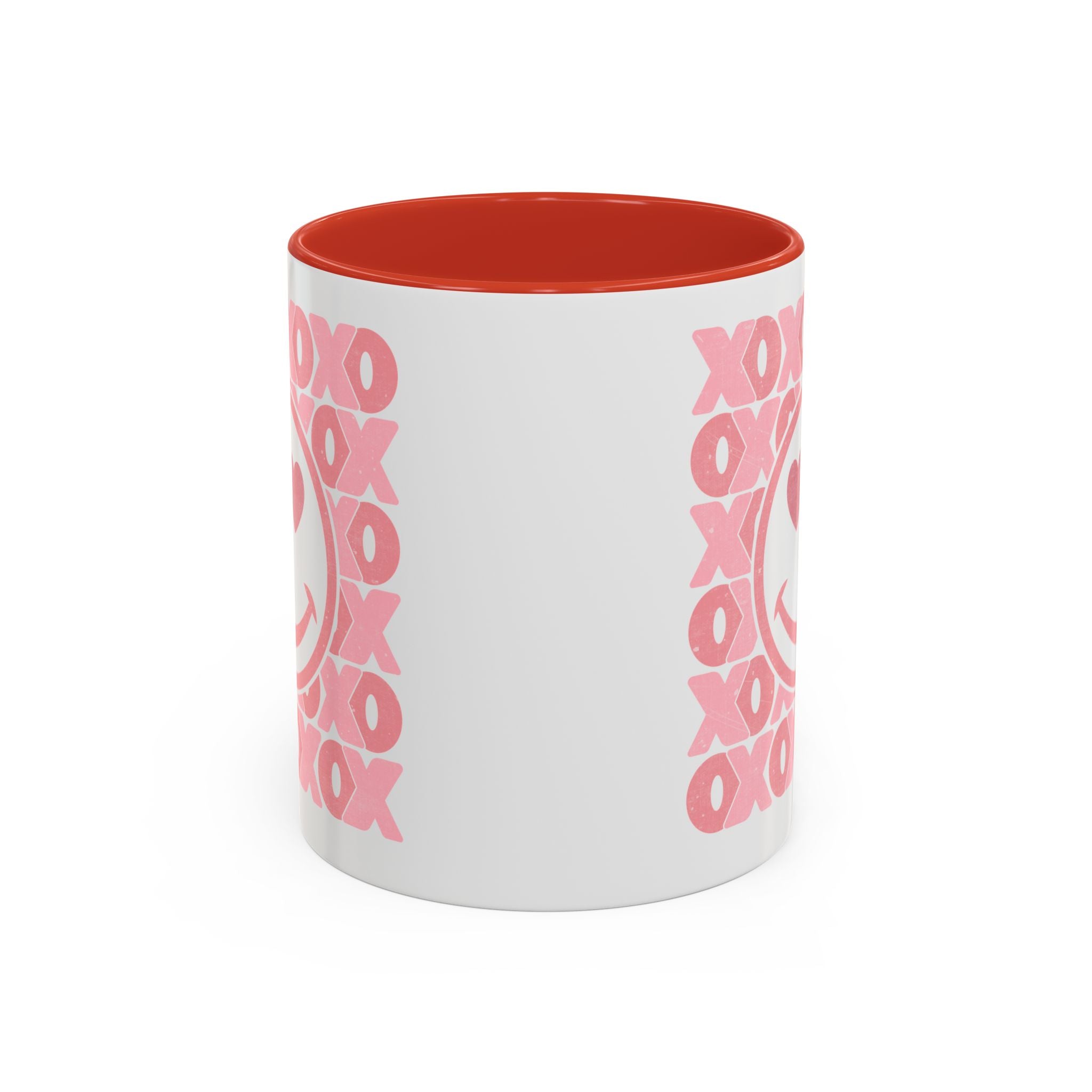 XOXO Smiley Face Coffee Mug, Pink Smiley Face Mug, Valentines Decor, Galentines gift, XOXO Coffee Cup, Party Favors, Cute Coffee Mug