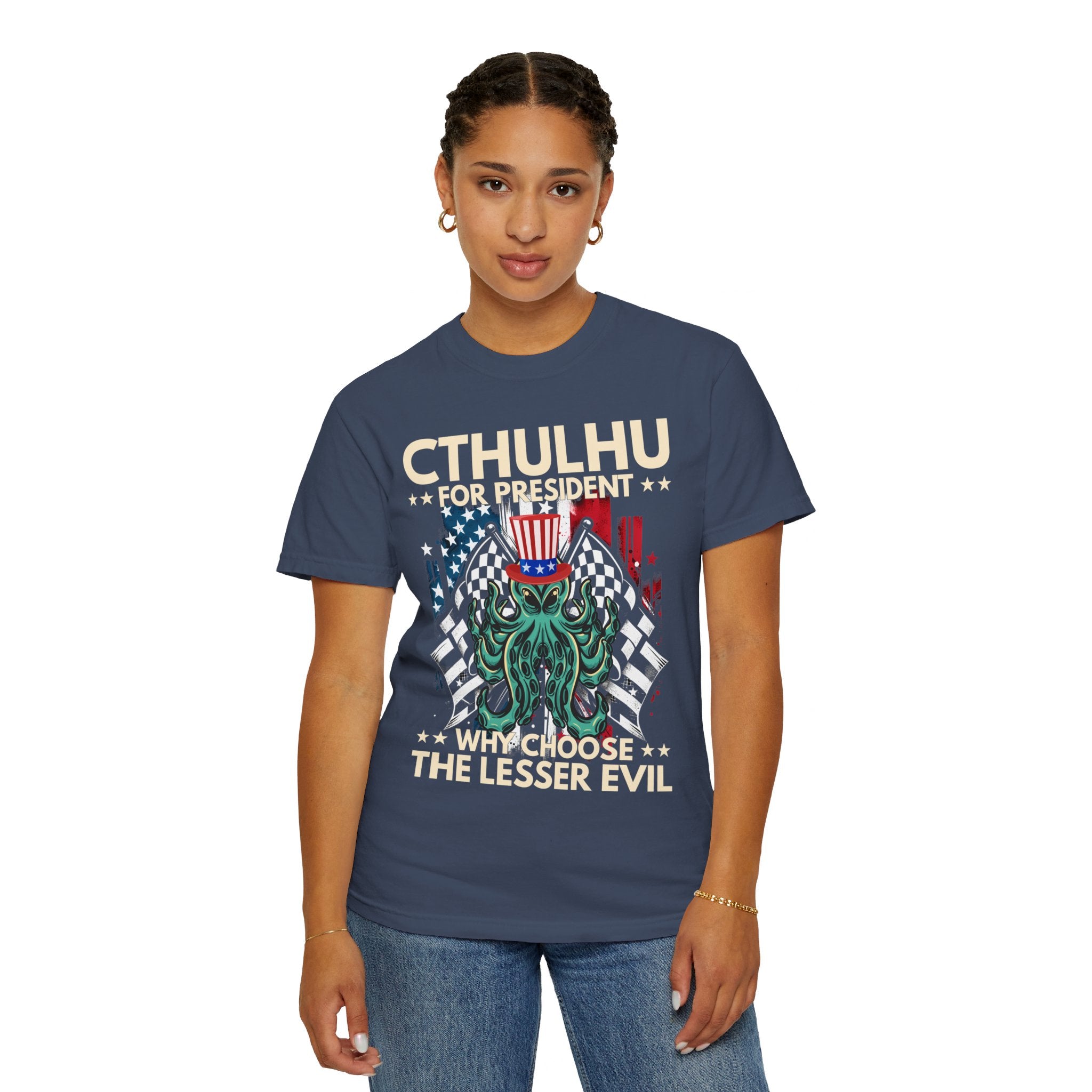 UNIDAZE CTHULHU PRESIDENT shirt, vote Cthulhu shirt, Cthulhu shirt funny political shirt, election shirt, Lovecraft shirt, Lovecraftian shirt Printify Cotton Crew neck cthulhu cthulhu gift cthulhu shirt DTG election funny 2024 election funny election shirt greater evil horror lover lovecraft lovecraftian gift Men's Clothing Oversized politcal satire T-shirts TikTok Unisex vote cthulhu shirt Women's Clothing