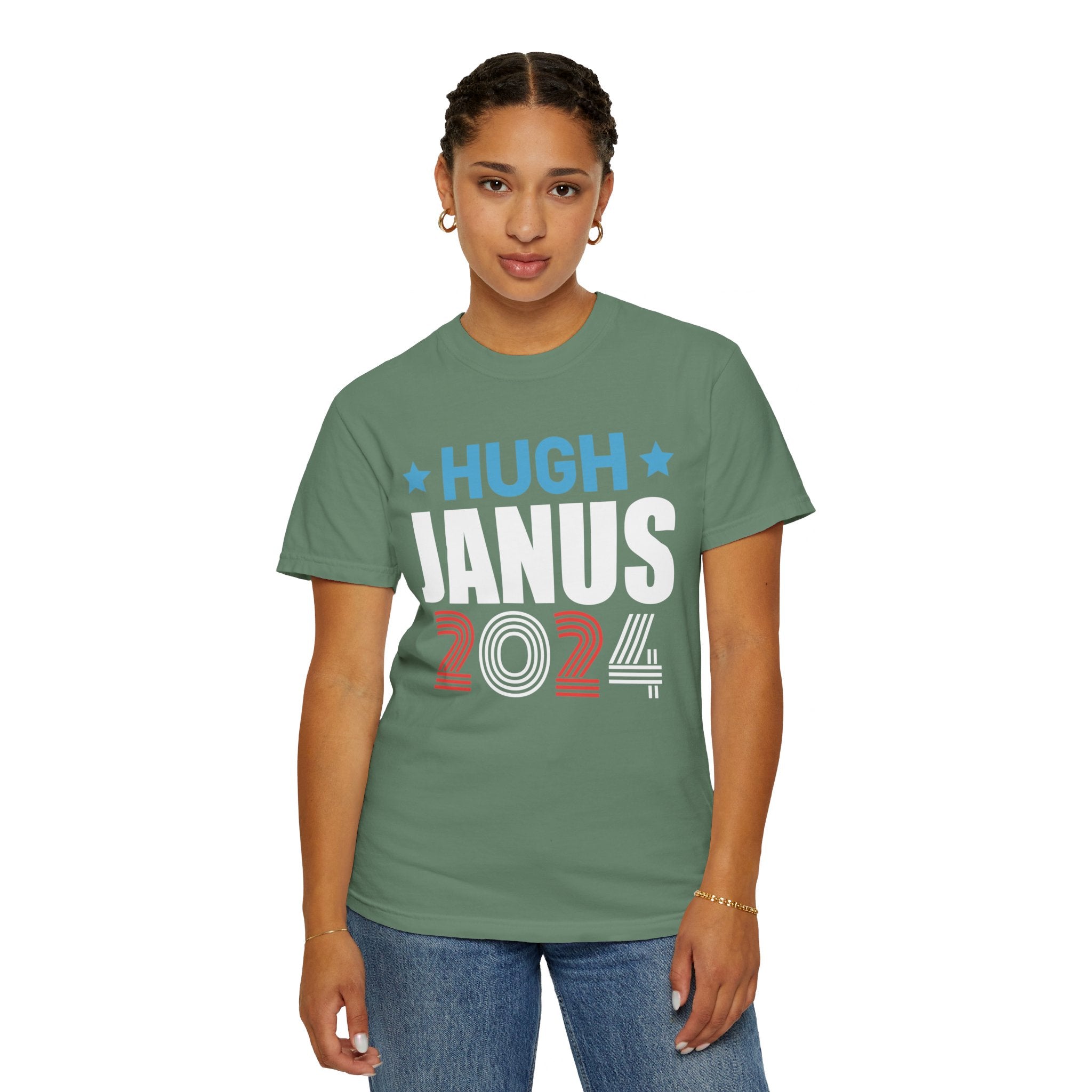 UNIDAZE Hugh Janus Hilarious Funny Political Unisex T-shirt Printify 2024 election tee 4th of july gift tee american politics barry mccockiner Cotton Crew neck dad gift DTG enorma scox funny election shirt funny political funny politics hilarious political hugh janus Men's Clothing offensive shirts Oversized political humor T-shirts TikTok Unisex usa political shirts Women's Clothing