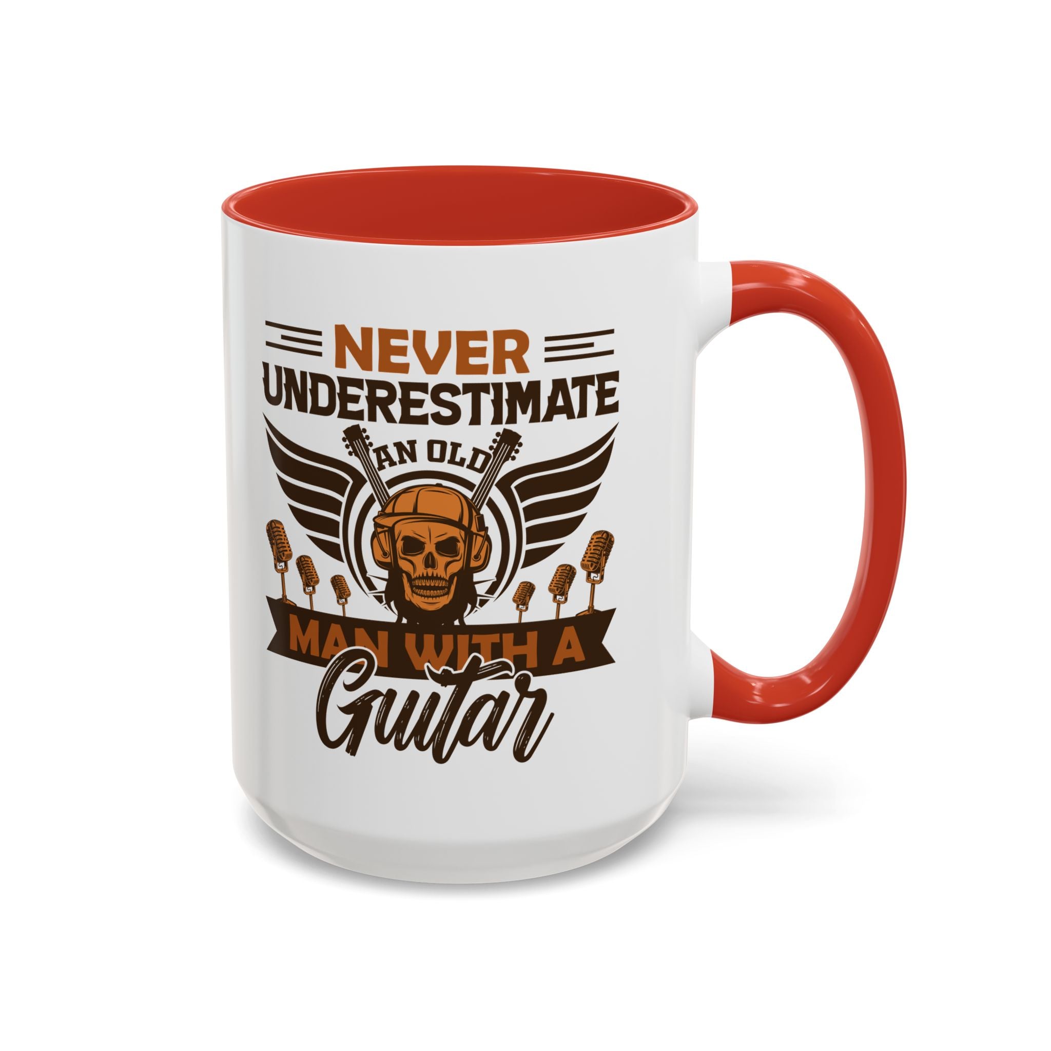 Never Underestimate an Old Man With a Guitar Mug, Guitar Coffee Mug, Funny Guitar Coffee Cup, Guitar Player Gifts, Guitar Dad Grandpa Presents