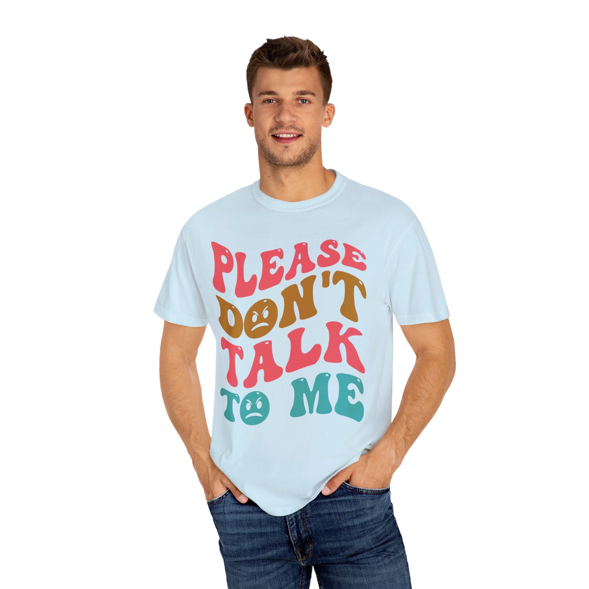 Please don't talk to me shirt, Funny introvert shirt, Words on back retro, Sarcastic introvert gift