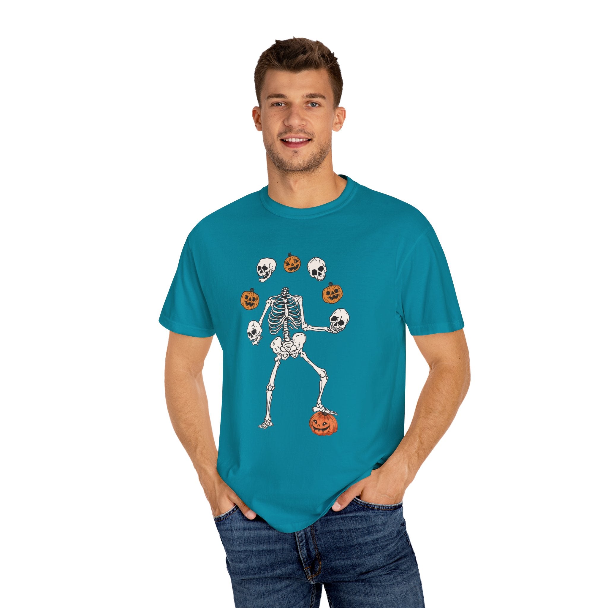 Dancing Skeleton Pumpkin Shirt, Retro Halloween Shirt, Womens Halloween Shirt, Cute Fall Shirt, Spooky Season, Pumpkin Face