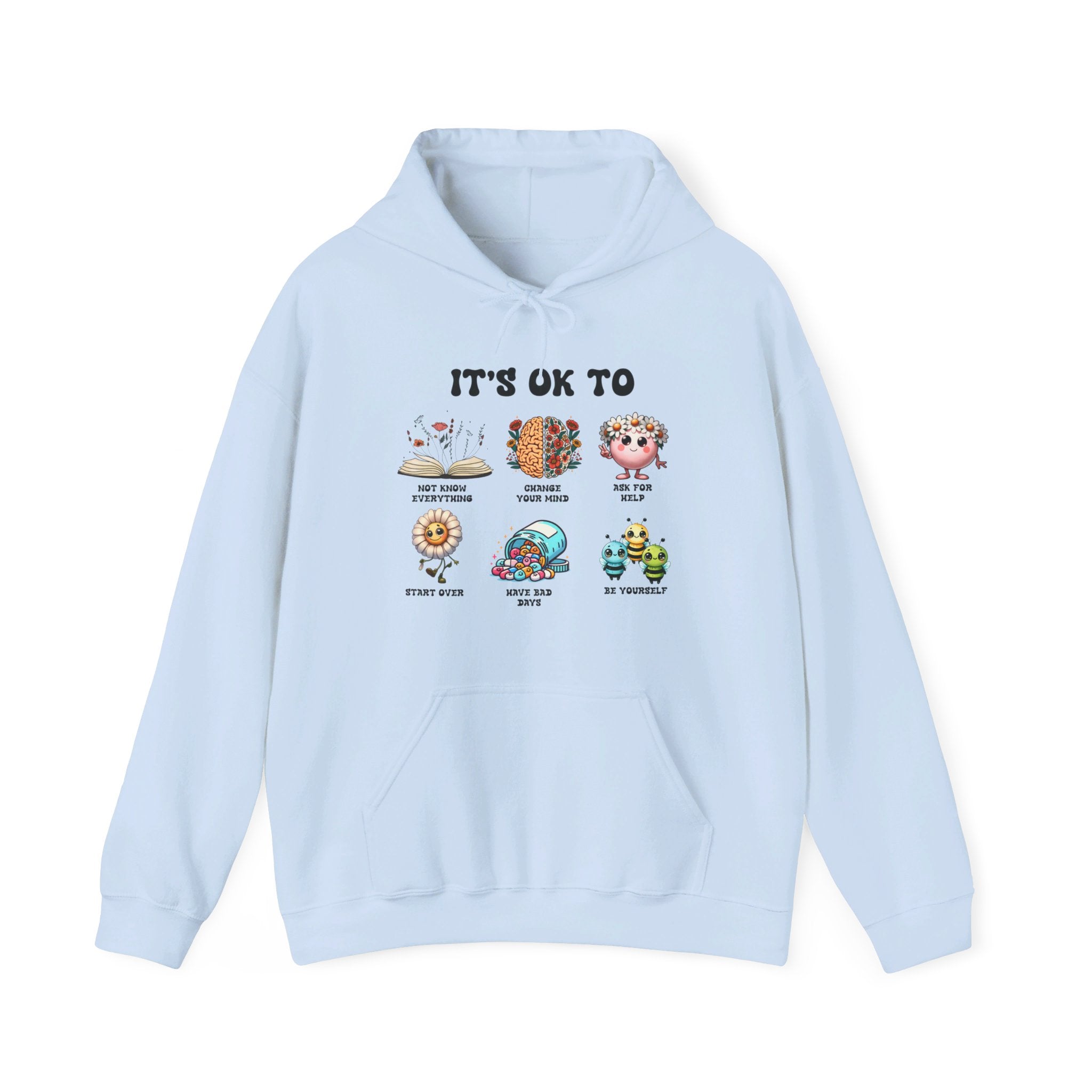 Mental Health its ok to be yourself, Teacher Hoodie, School Counselor, Positive affirmations, Therapist SPED Teacher SLP saying Hoodie