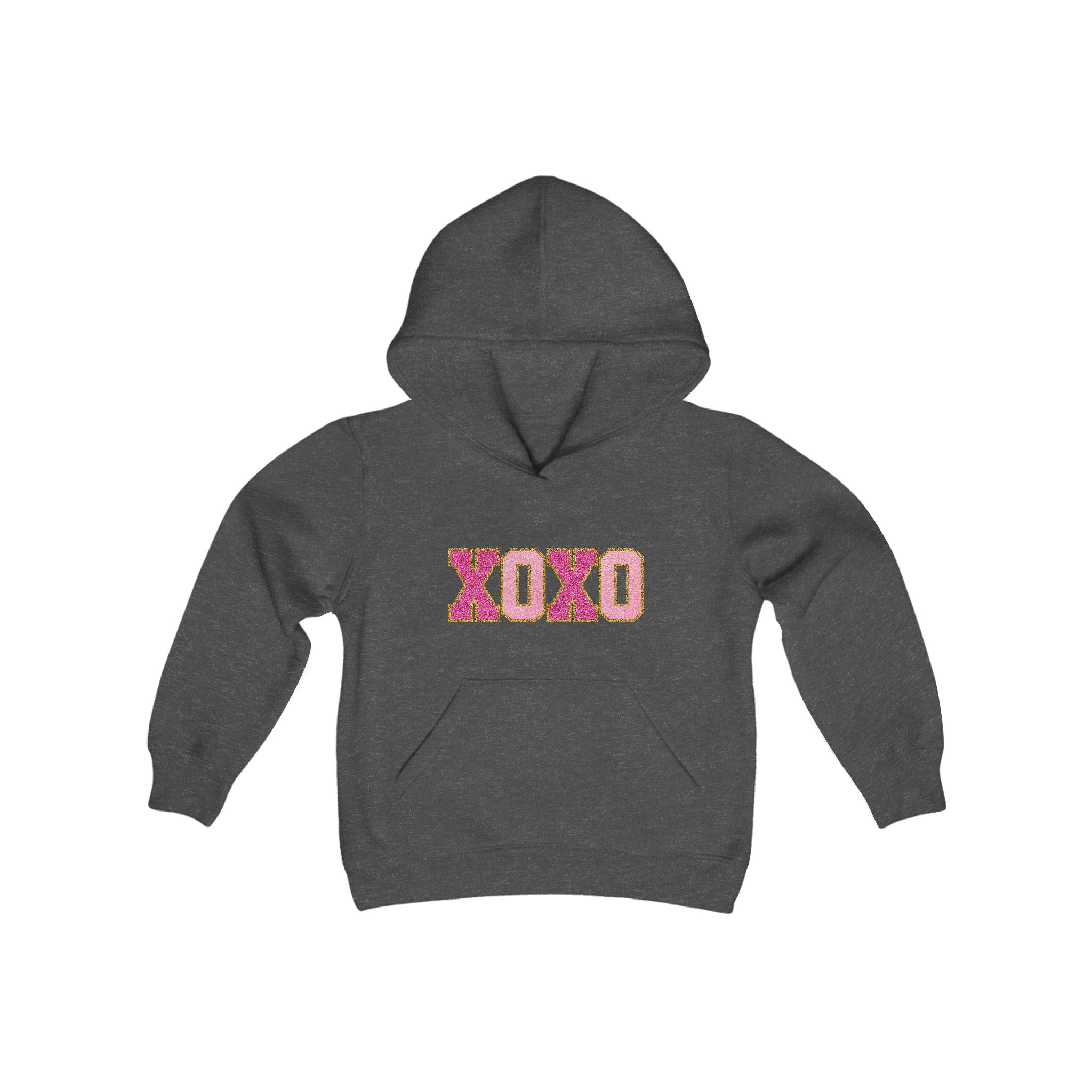 XOXO Youth Hoodie, Valentine Sweatshirt Kids, Valentine's Day Hoodie, Cute Valentine Shirt Gift for Kids, Gift for Kids, Cute XOXO Hoodie