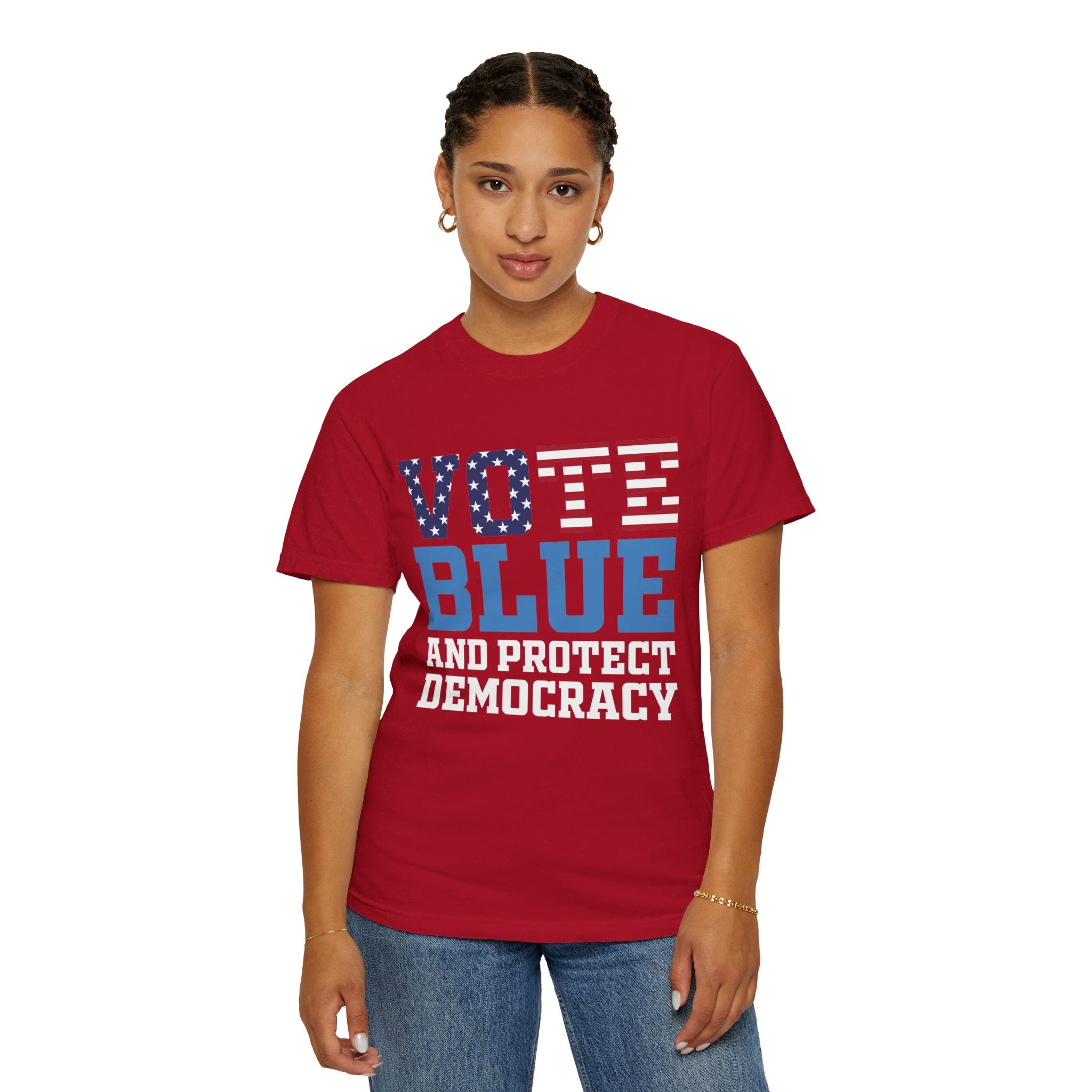 Vote Blue Save Democracy Premium T-Shirt, Democrat Shirt, Anti Trump Anti Fascist Shirt