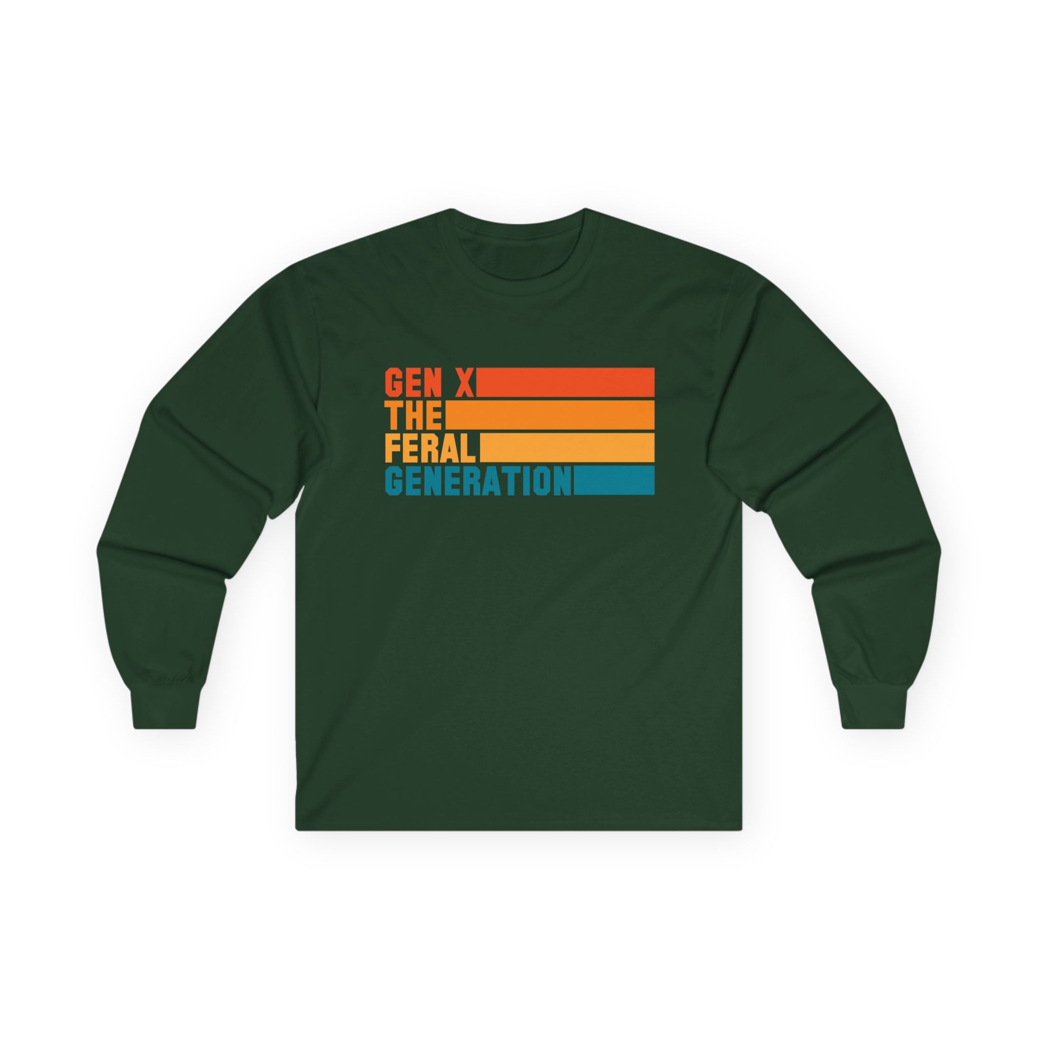 Gen X The Feral Generation Long Sleeve Shirt, Gen X Long Sleeve T-shirt, Generation X Tshirt, Retro Gen X Long Sleeve Tee, Cute Gen X Tee, Trendy Gen X Long Sleeve