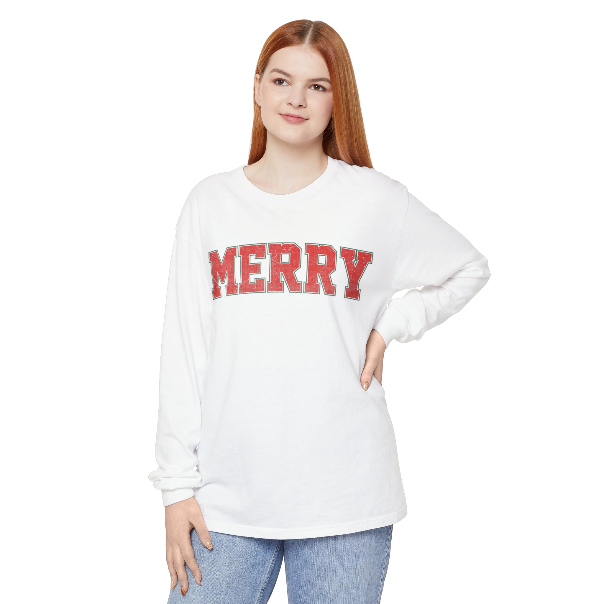 Long Sleeve Merry Shirt, Christmas Long Sleeve Shirt, Christmas Gift, Merry Christmas Tee, Merry Christmas Long Sleeve Shirt