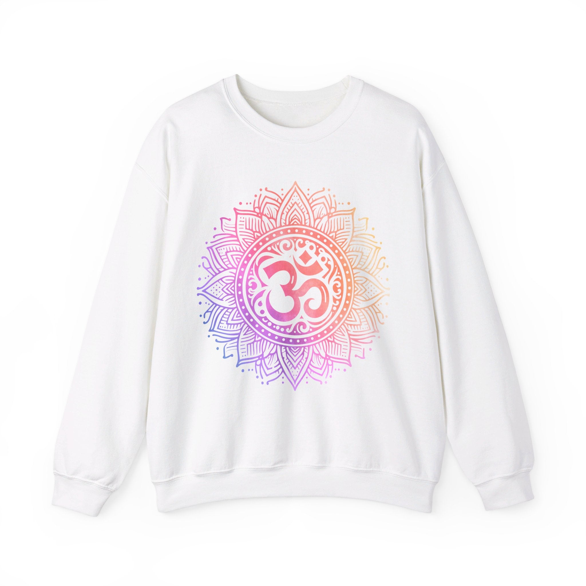 Om Mandala Sacred Geometry Sweatshirt Yoga Art Meditation Mindfulness Gift Boho Aesthetic Clothing