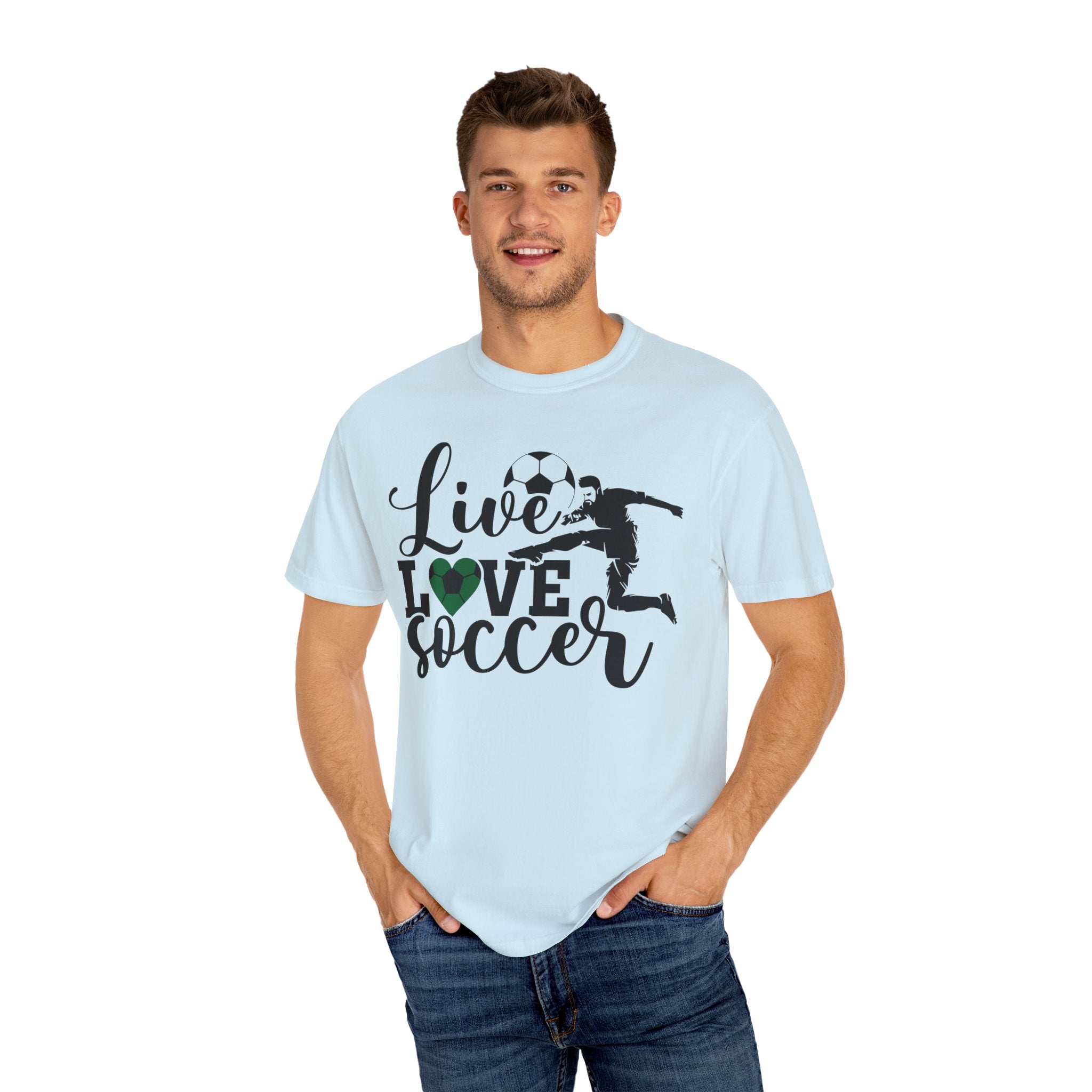 Live Love Soccer T-Shirt With Soccer Ball For Soccer Players