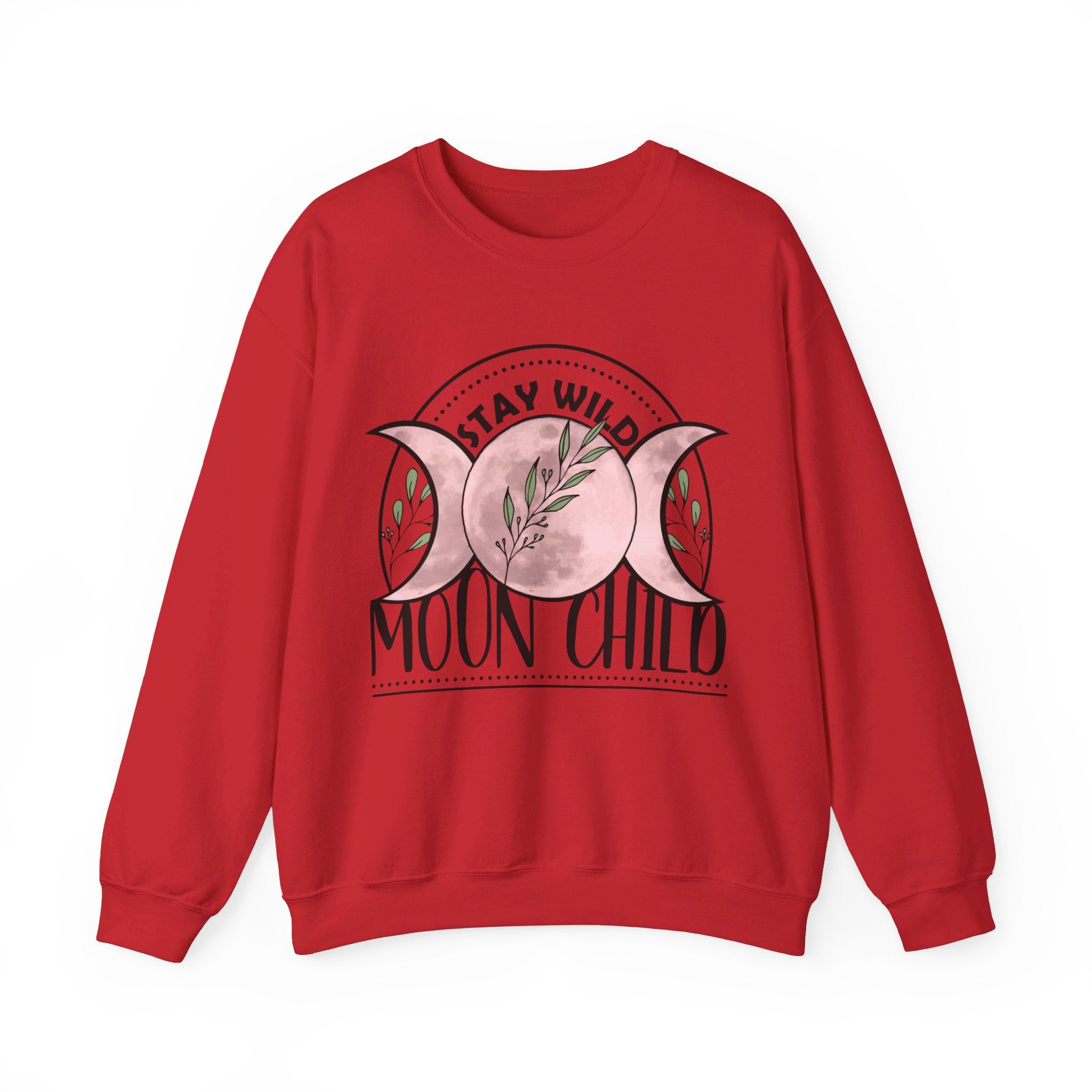 Stay Wild Moon Child Sweatshirt, Celestial Floral Moon Tee, Hippie Shirt, Mystical Boho Shirt, Moon Child Gifts Tee