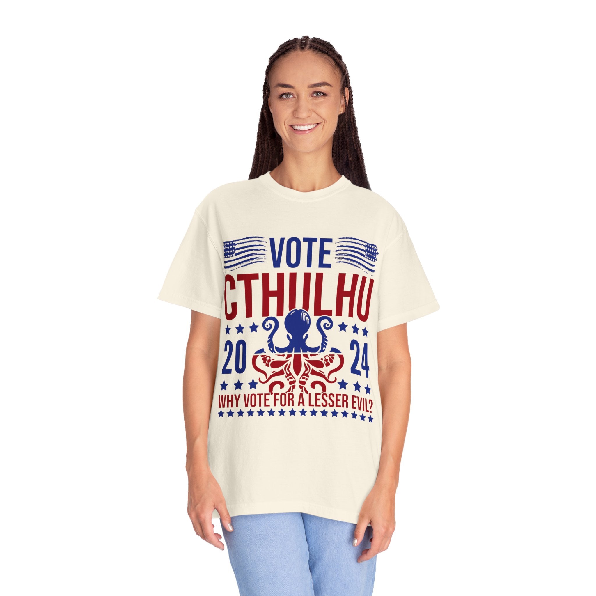 UNIDAZE Vote Cthulhu Shirt, Funny Political Satire Shirt, Funny 2024 Election Shirt, Greater Evil Shirt, Lovecraftian Gift, Horror Lovers Printify Cotton Crew neck cthulhu cthulhu gift cthulhu shirt DTG election funny 2024 election funny election shirt greater evil horror lover lovecraft lovecraftian gift Men's Clothing Oversized politcal satire T-shirts TikTok Unisex vote cthulhu shirt Women's Clothing