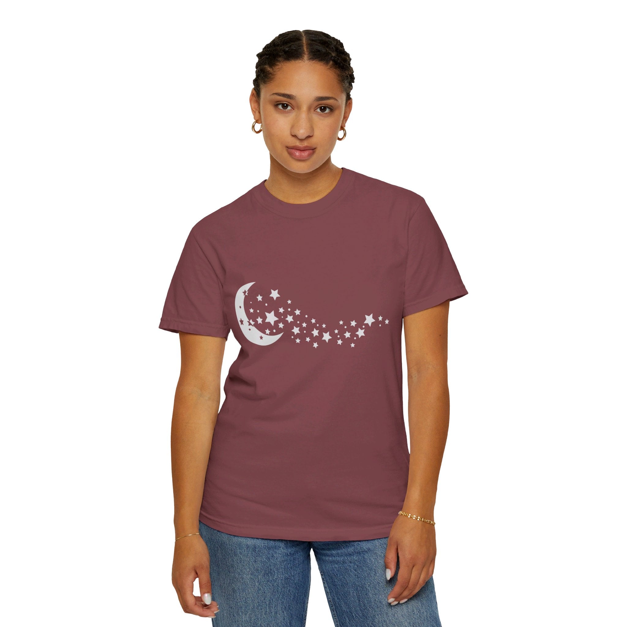 Moon Stars Shirt, Night Sky Shirt, Moon T Shirt, Crescent Moon, Moon Phase Shirt, Moon Tee, Astronomy Shirt, Moon Stars Tee