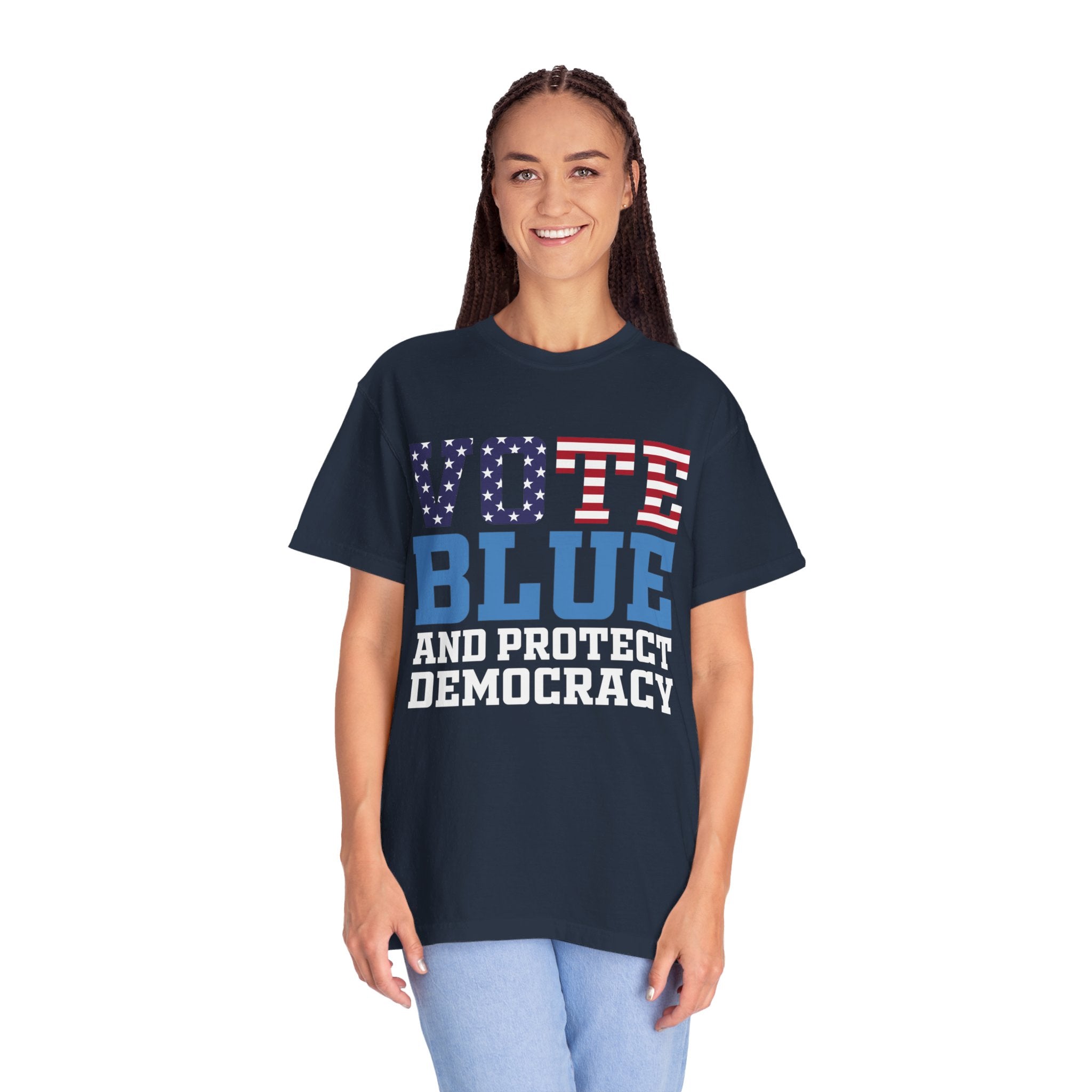 Vote Blue Save Democracy Premium T-Shirt, Democrat Shirt, Anti Trump Anti Fascist Shirt