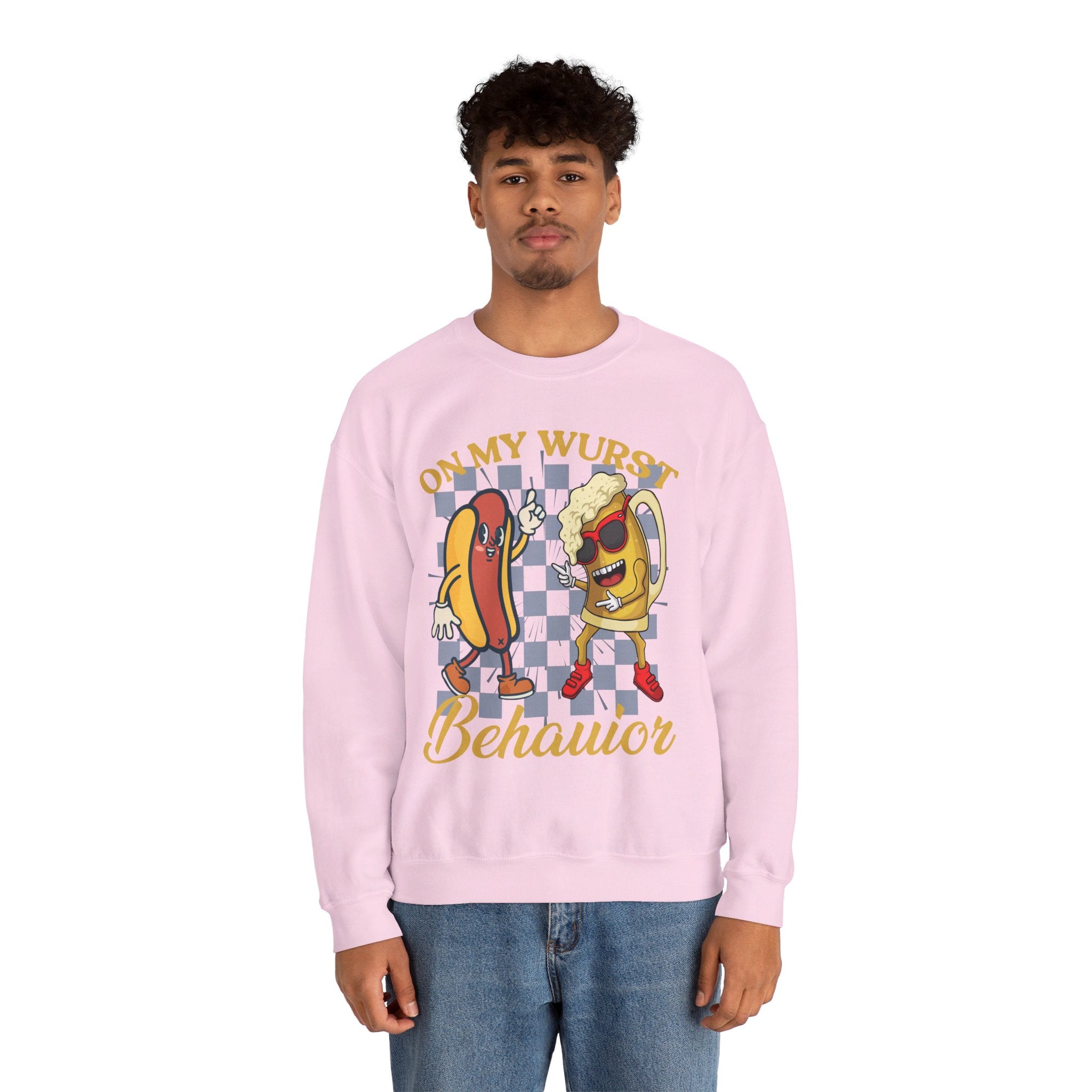 Funny Oktoberfest Sweatshirt, Wurst Behavior Schnitzel Faced Sweater, Group Drinking Shirts, Oktoberfest Shirts