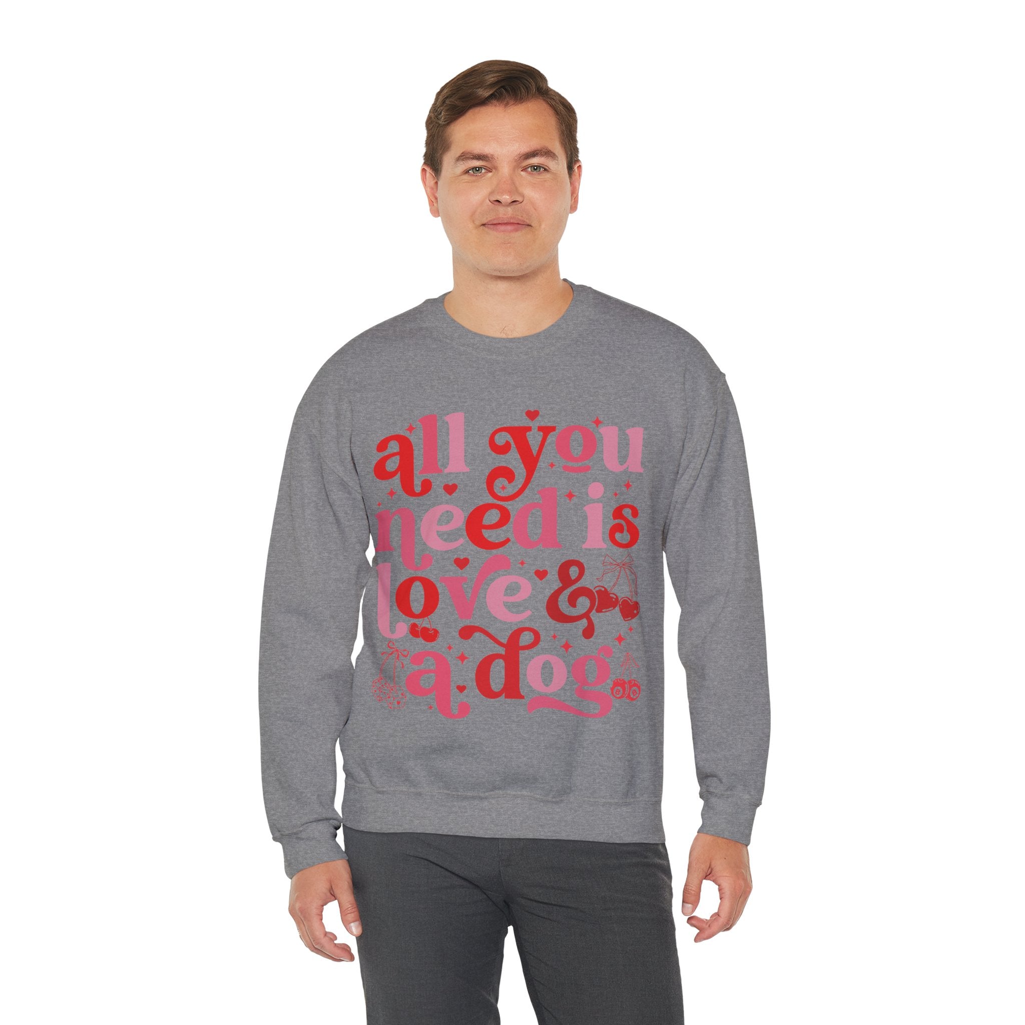 Dog Mom Sweatshirt Valentines, All You Need Is Love Sweatshirt, Womens Dog Lover Shirt, Dog Mama Sweatshirt, All You Need Is Love and a Dog