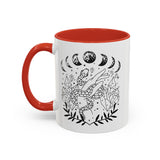 Celestial Snake Coffee Mug, Moon Phase Snake Mug, Coffee Mug, Unique Mystic Coffee Cup