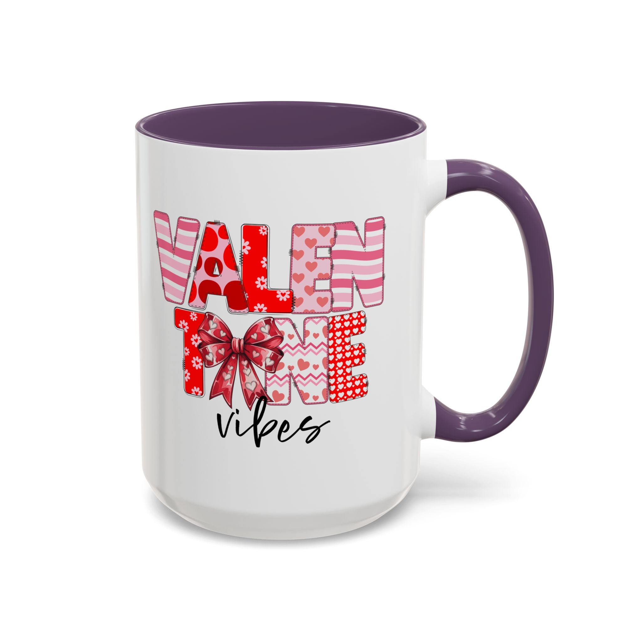 Valentine Vibes Coffee Mug, Coquette Valentine Vibes Mug, Brushstroke Valentine Coffee Cup, Gift For Her