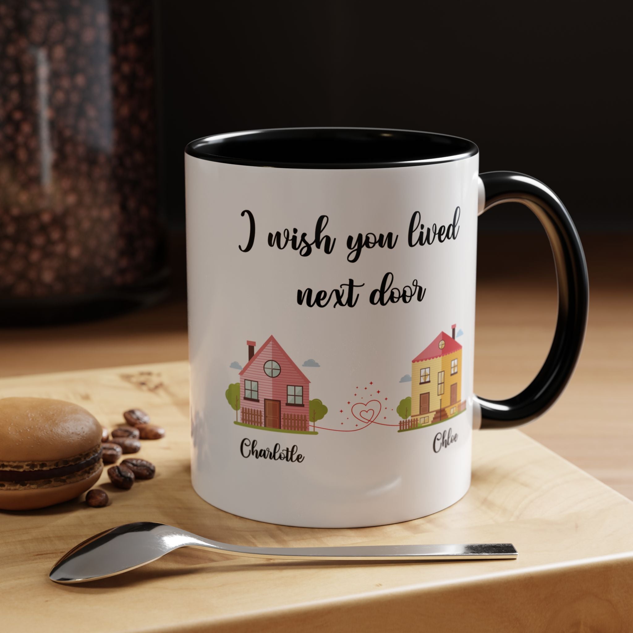 I Wish You Lived Next Door Mug, Bestie Coffee Mug, Long Distance Mug, Moving Away Mug, Best Friend Christmas, Bestie Birthday Gift, Bff Mug