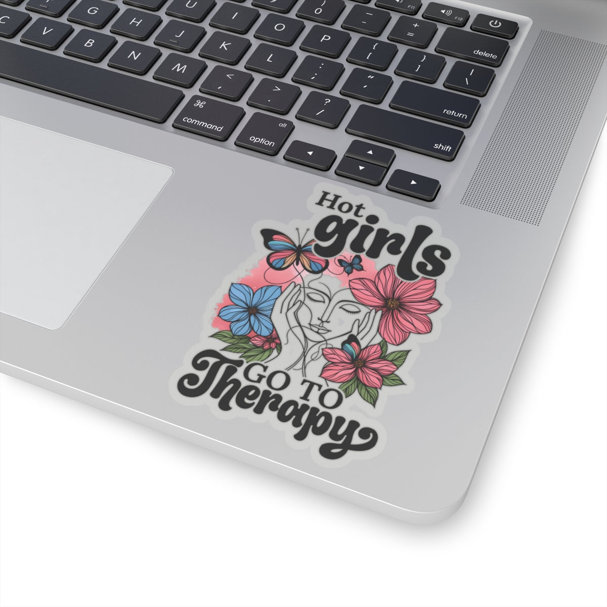 Hot Girls Go to Therapy Kiss-Cut Stickers, Therapist Waterproof Sticker, Mental Health Awareness Stickers, Counselor Gift