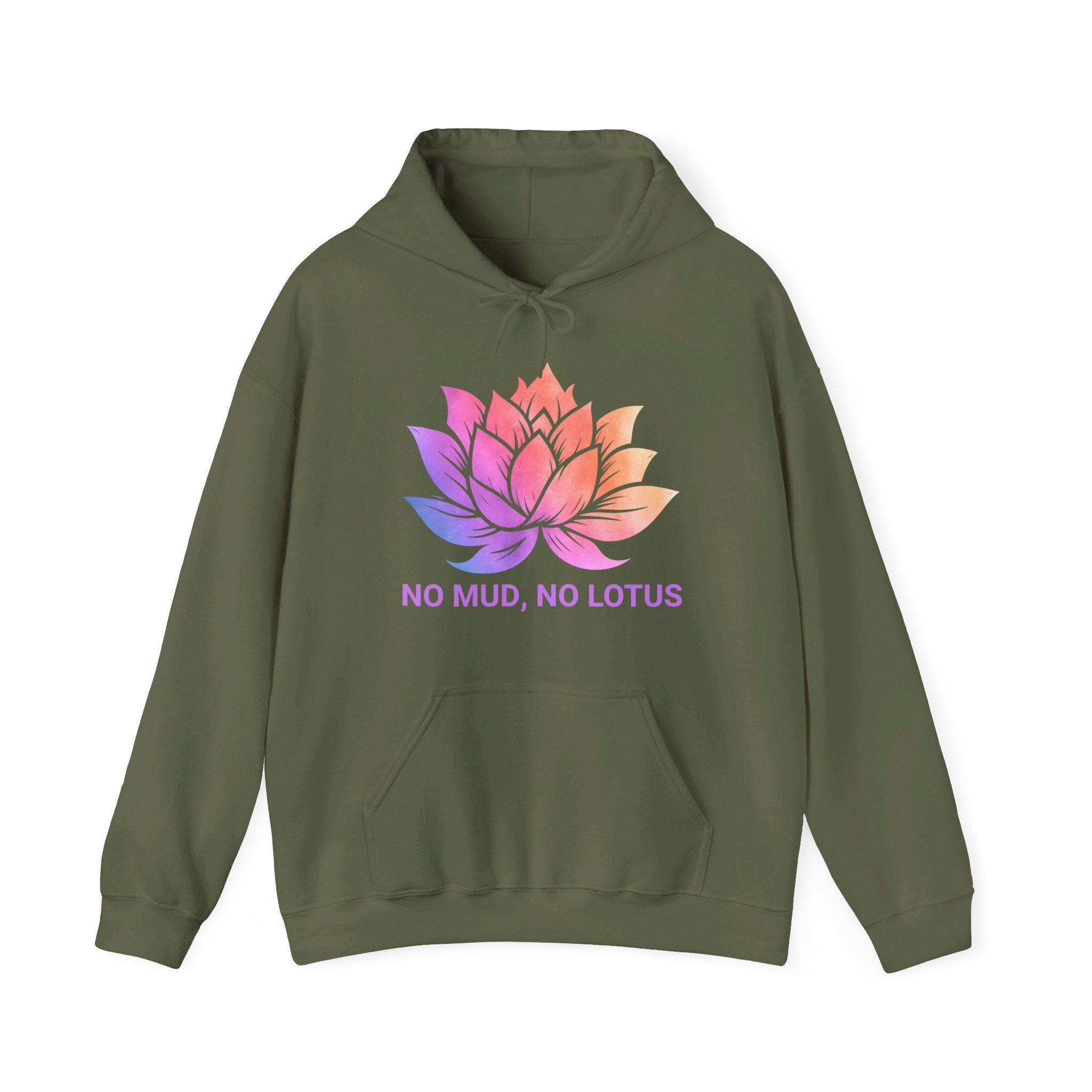 Lotus Flower Hoodie, Zen Meditation Gift, No Mud No Lotus, Yoga Clothes for Women, Meditation Shirt, Spiritual Tshirt, Yoga Shirt, Namaste Yall