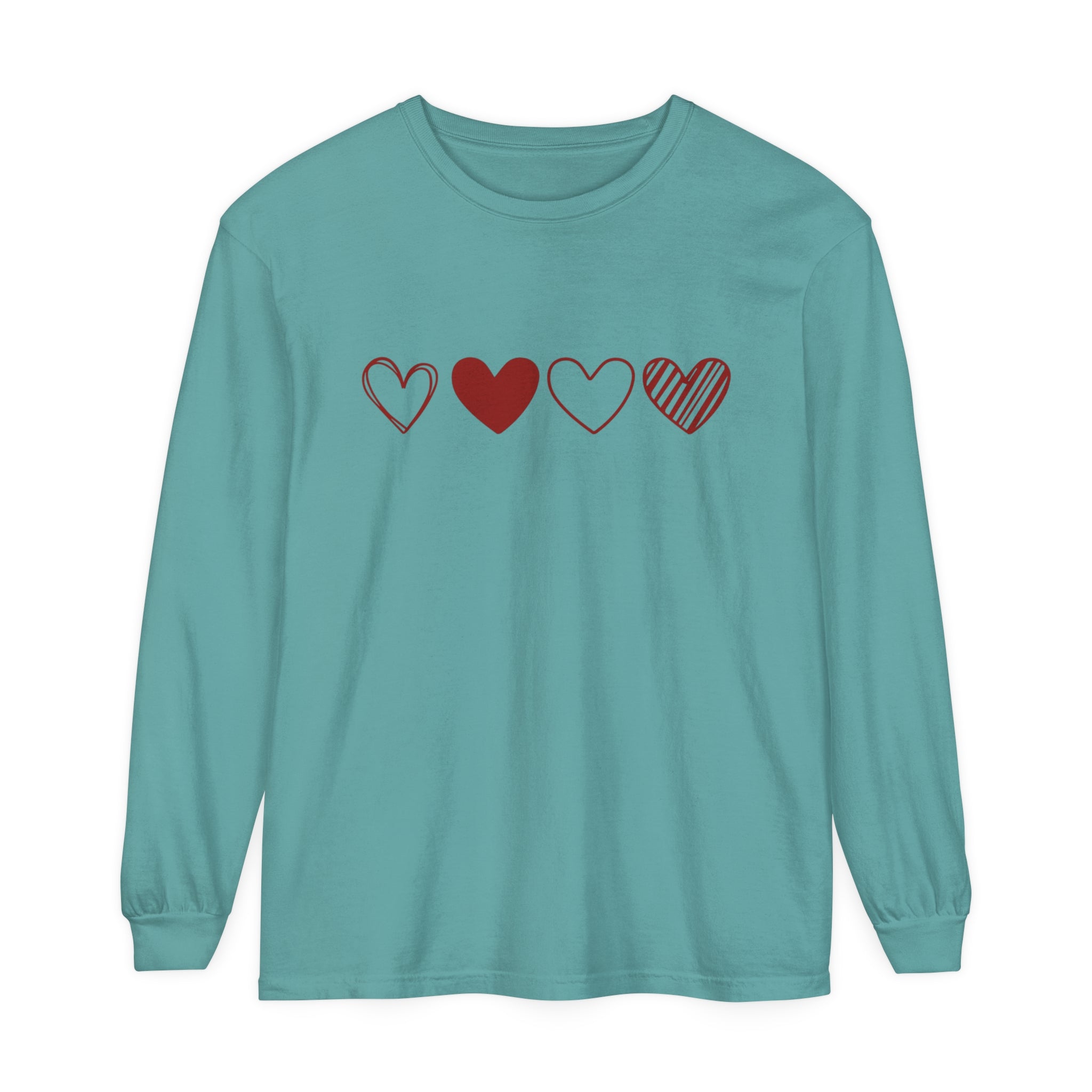 Heart Long Sleeve T-Shirt, Valentines Day Sweatshirt, Couple Gift Long Sleeve Shirt, Valentines Day Shirt, Heart Gift for Women, Valentine