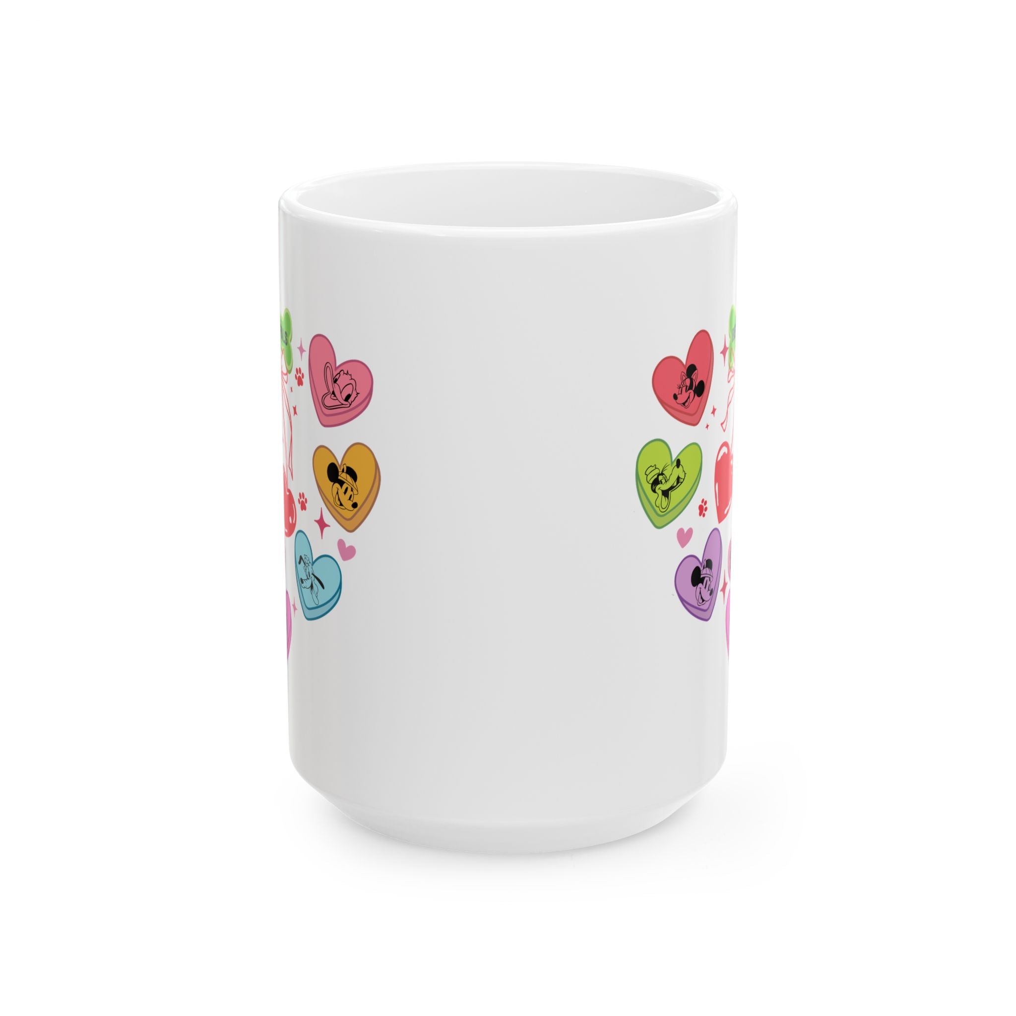 Disney Mickey And Friends Candy Hearts Mug, Valentine Disney Characters Coffee Mug, Disney Mickey Friends Mug, Gift for Disney Fan