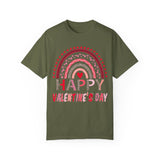 Leopard Rainbow Valentines Day Shirt, Happy Valentines Day Tshirt, Valentines Shirt, Gift for Couples Shirt, Couple Matching Shirt, Leopard Tee