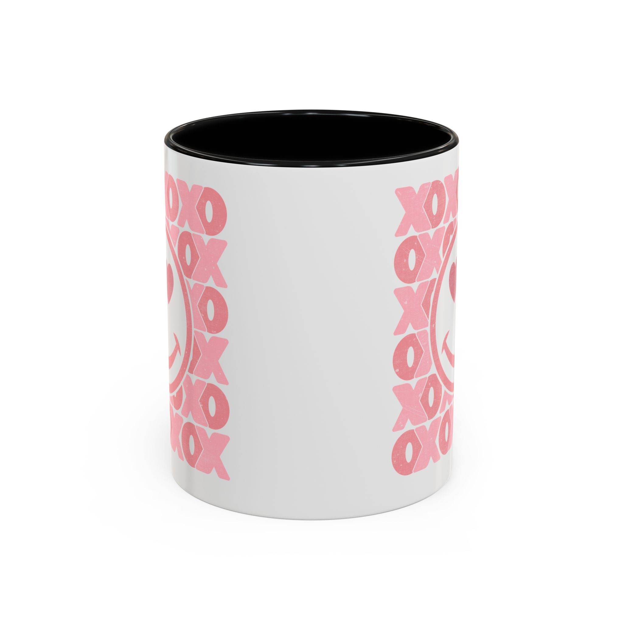 XOXO Smiley Face Coffee Mug, Pink Smiley Face Mug, Valentines Decor, Galentines gift, XOXO Coffee Cup, Party Favors, Cute Coffee Mug