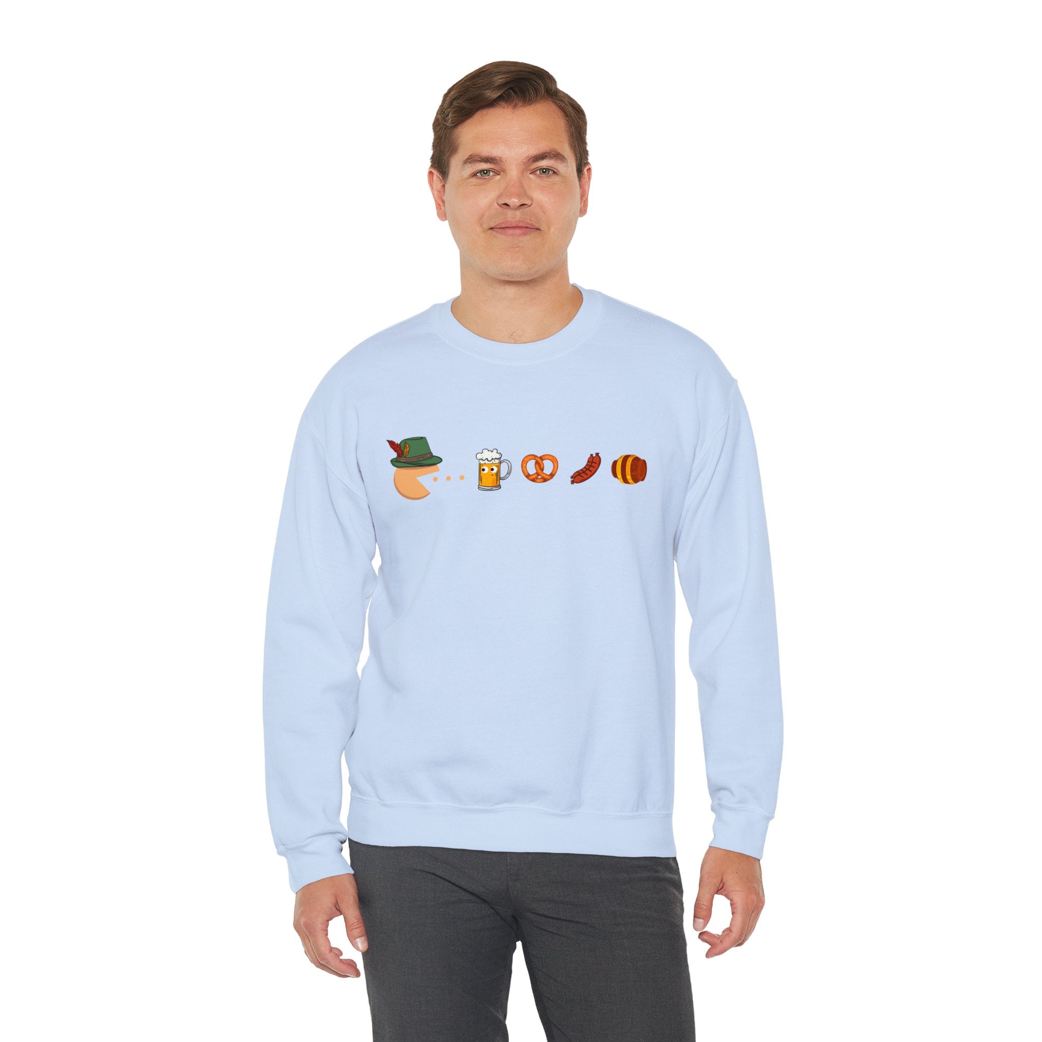 Funny Oktoberfest sweatshirt, Gamer tee, Pac-Man clothing, Funny beer fest apparel, Retro gaming tee, Beer lover shirt